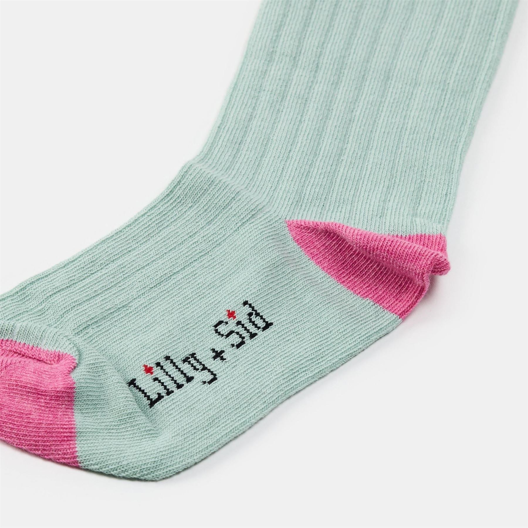 Lilly and Sid Sage Rib Opaque Tights