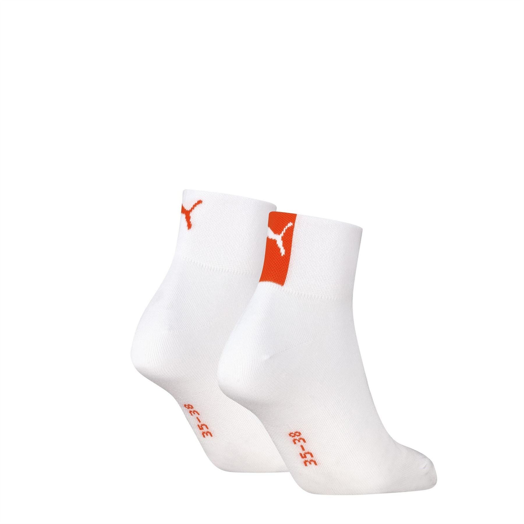 Puma Pique Logo 2 Pack Quarter Socks