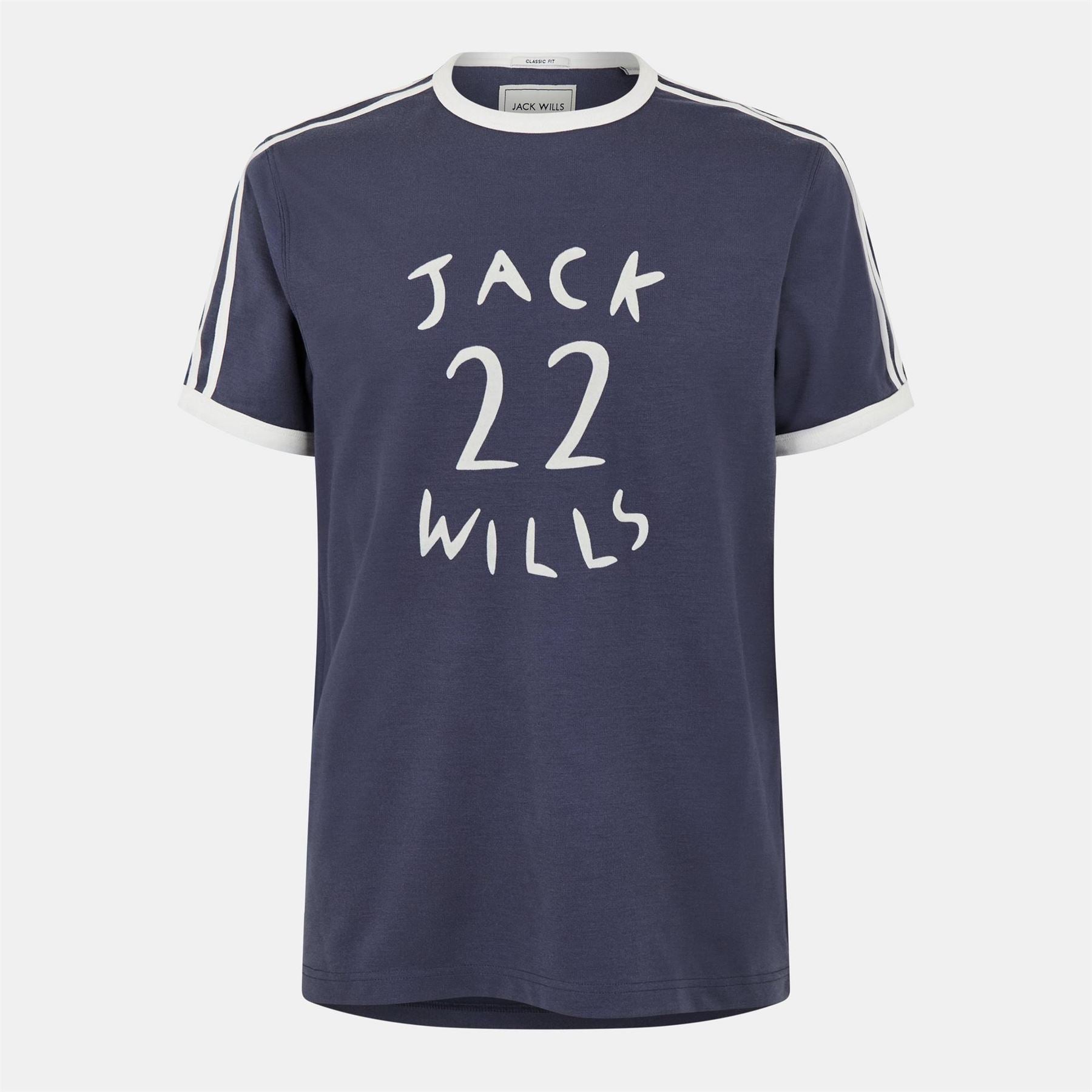 Jack Wills Regular Fit Lettering Crew Neck T-Shirt