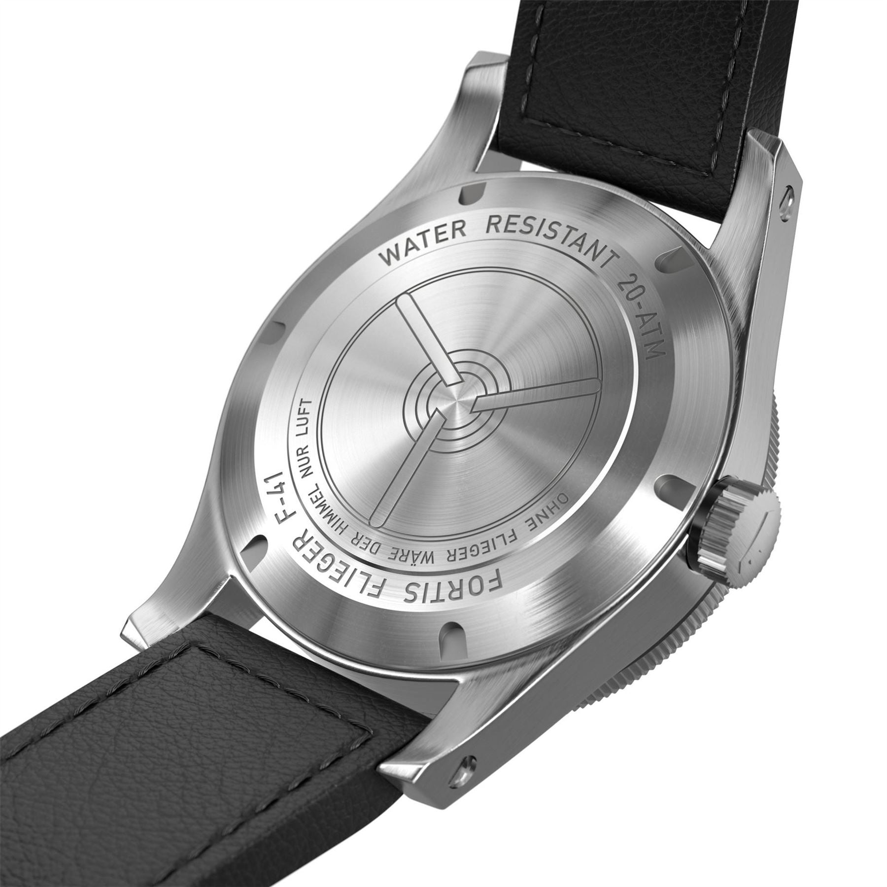 Fortis Flieger Stainless Steel Leather Strap Auto Analogue Watch