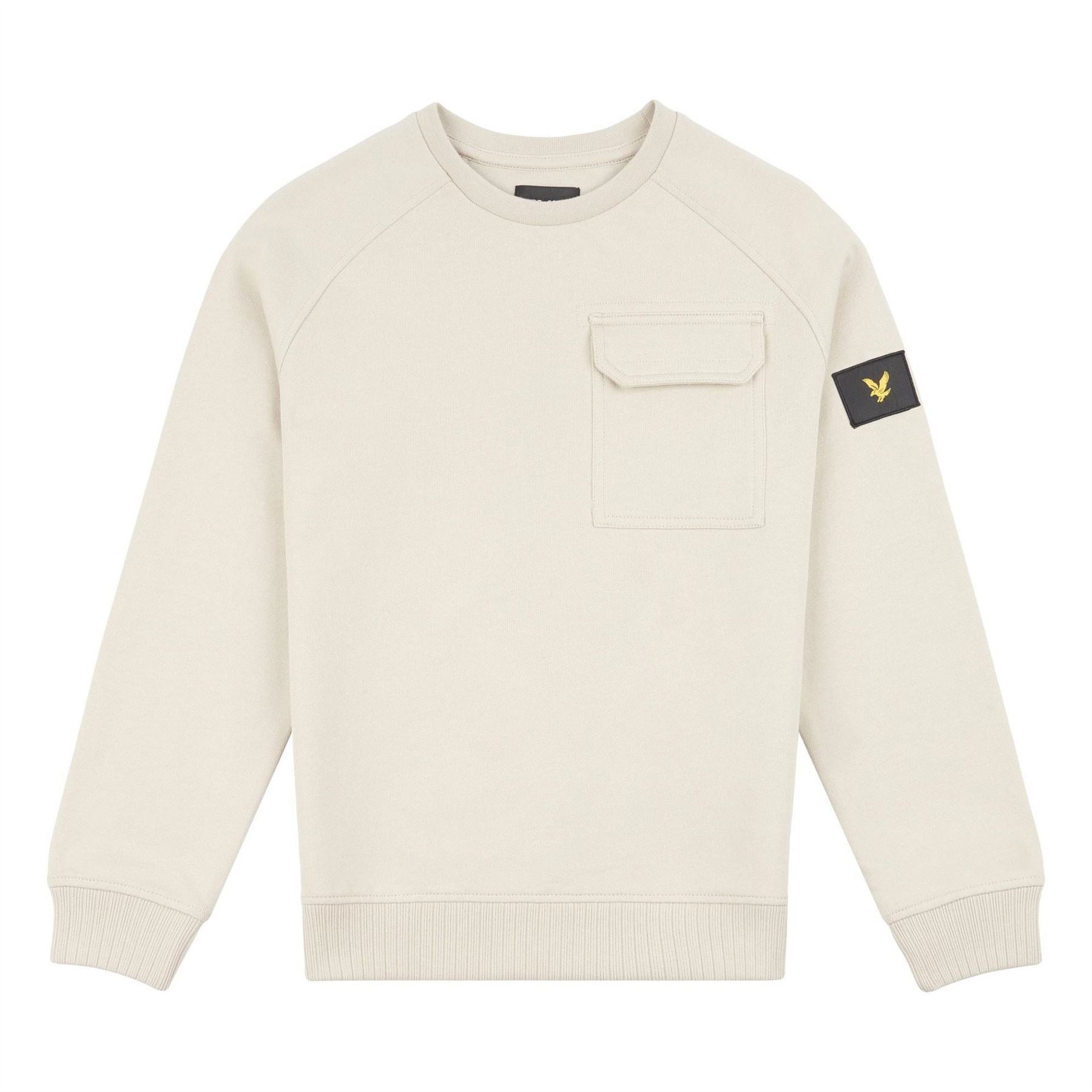 Lyle and Scott Oversized Raglan Logo Patch Crew Sweatshirt