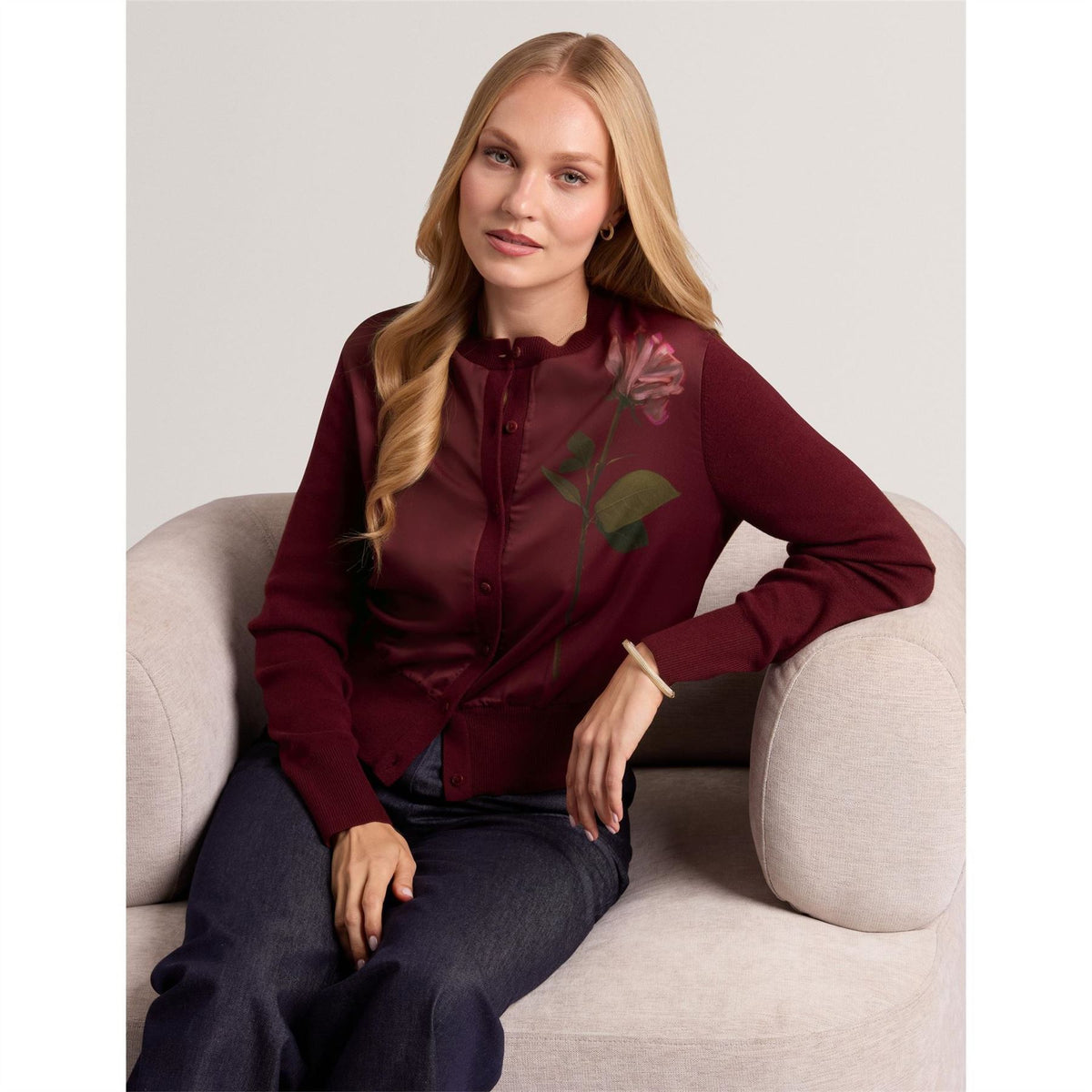 Ted Baker Floral Cardigan Ld64