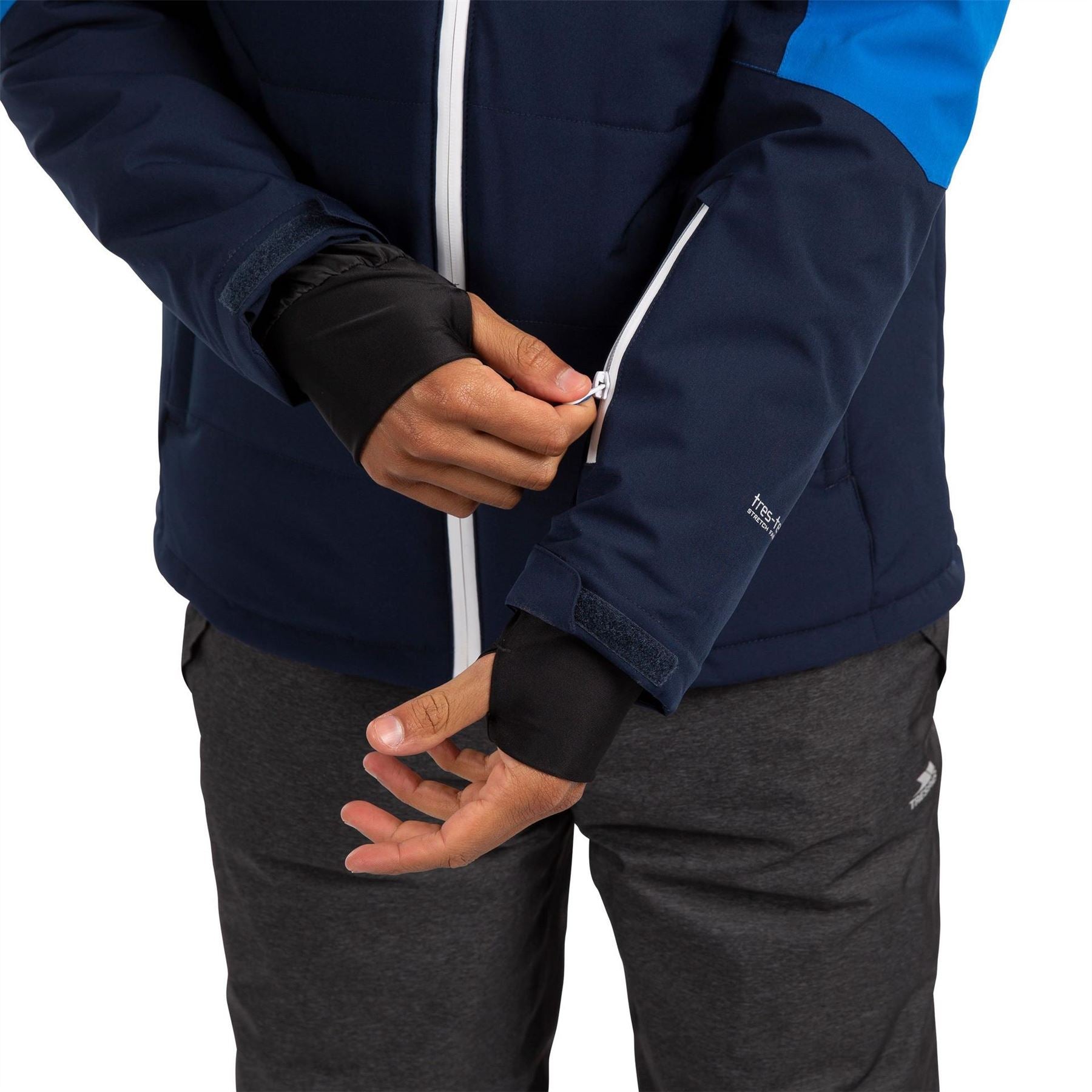 Trespass Bowie Hooded Ski Jacket with Zipped Pocket