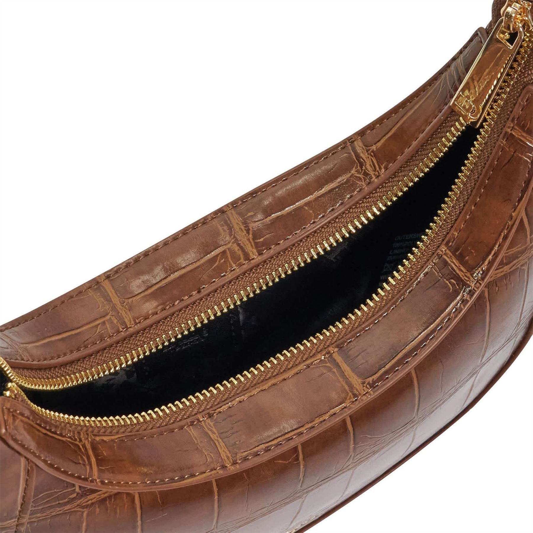 Dune London Diversion Marble Patterned Crescent Hobo Bag