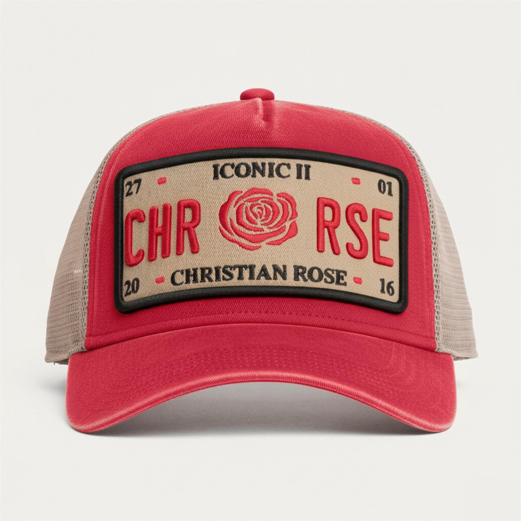 Christian Rose Iconic Ii Plate Trucker Cap