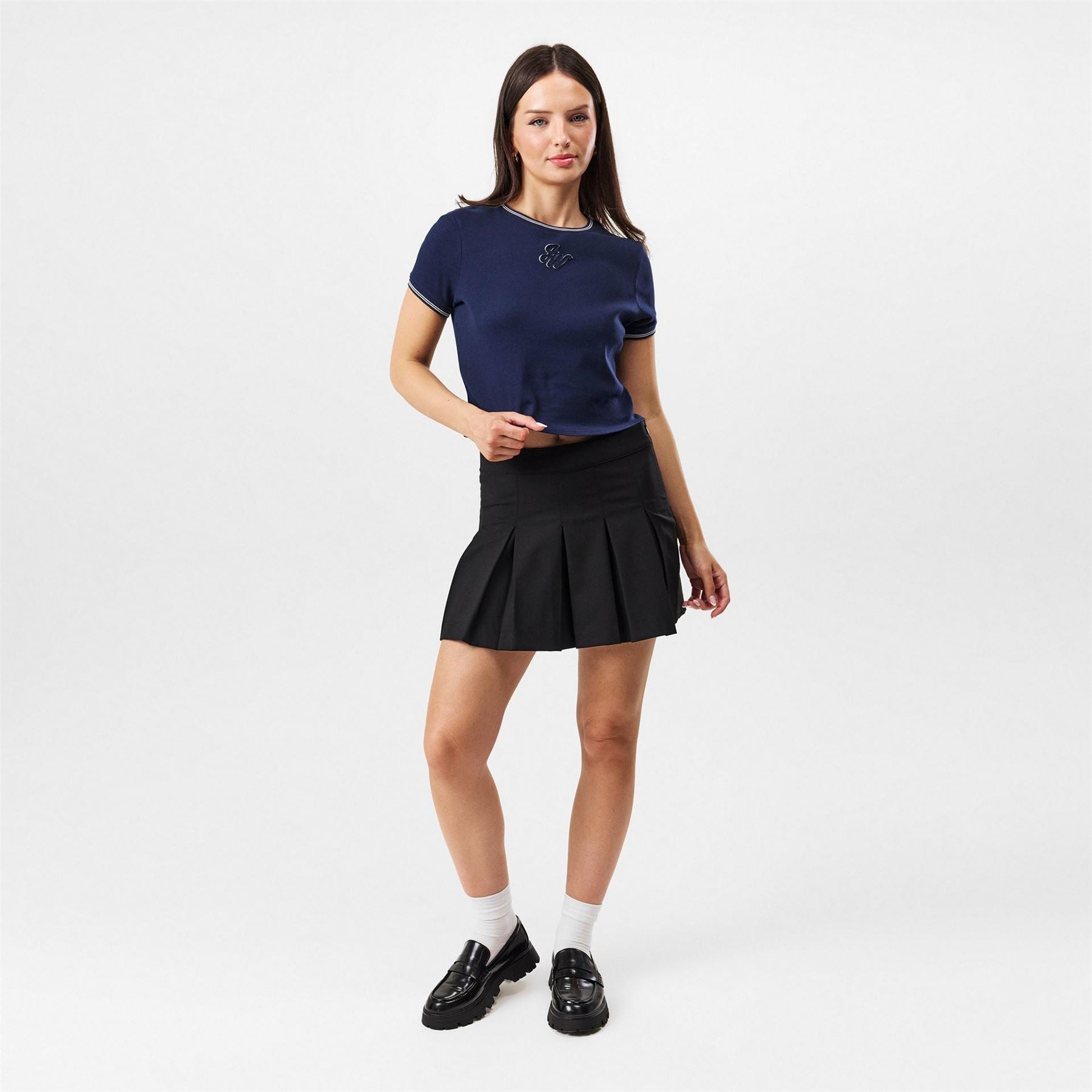 Jack Wills Cropped Slim Fit Crew Neck T-Shirt