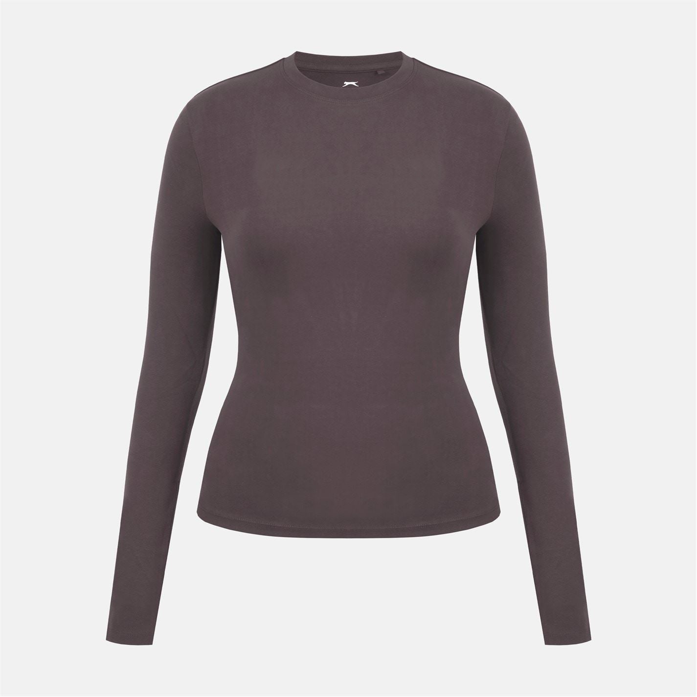 Slazenger Slim Fit Crew Neck Long Sleeve Jersey T-Shirt