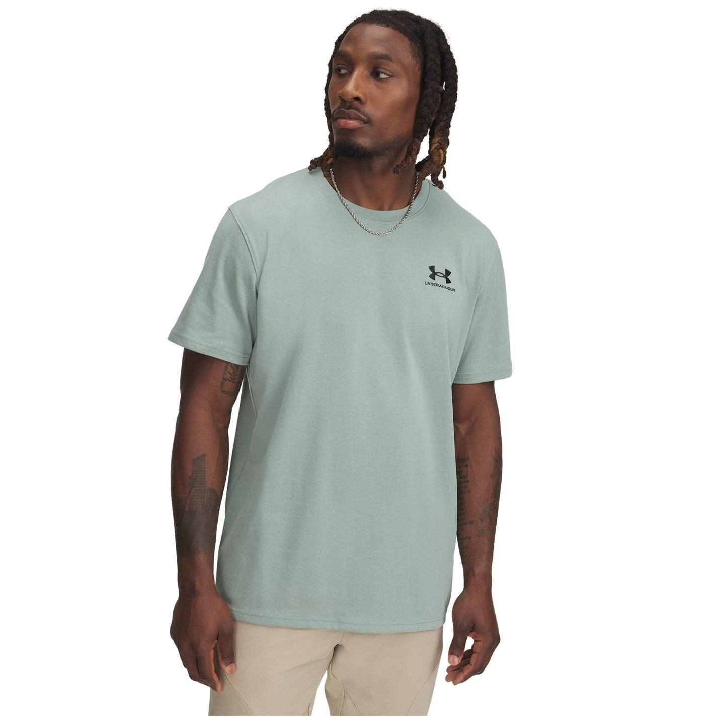 Under Armour Mens Logo Embroidered Heavyweight T-Shirt