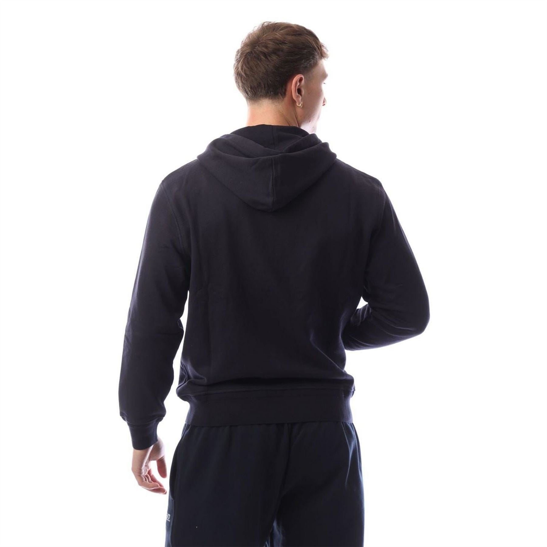CP Company Raised Fleece Logo Full Zip Hoodie