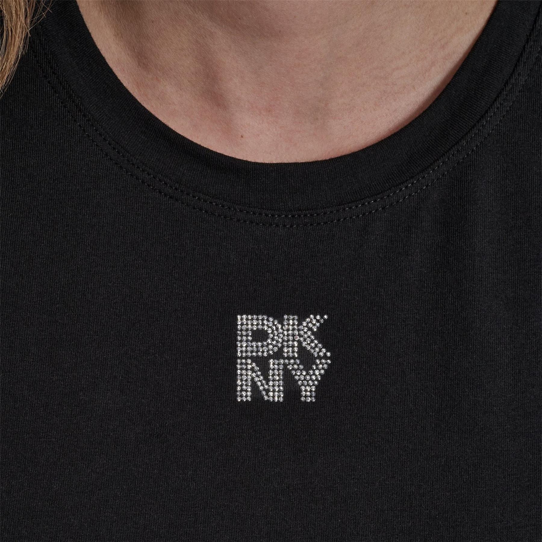 DKNY Jeans Rhinestone Logo Baby Tee