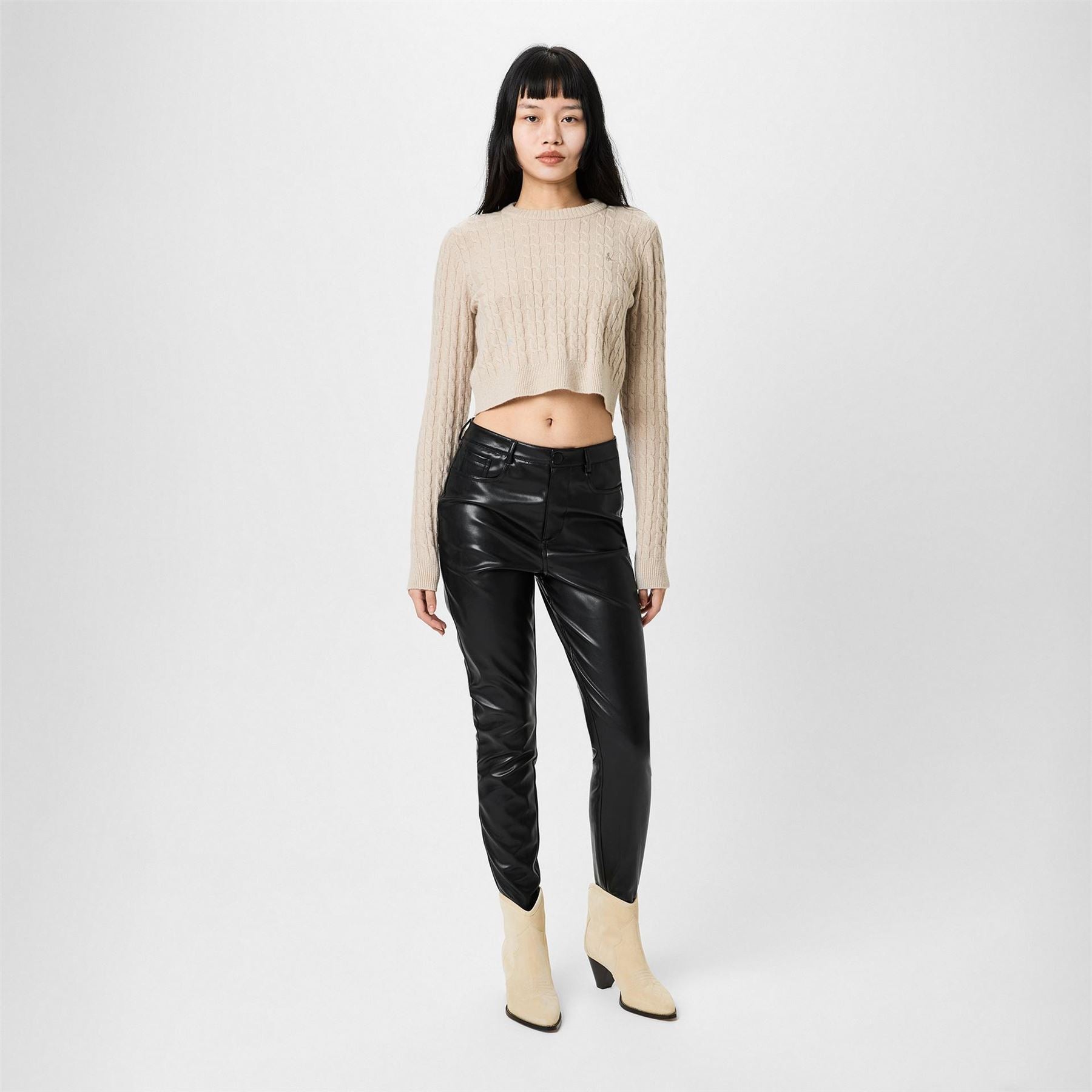 Jack Wills Faux Leather Skinny Trousers