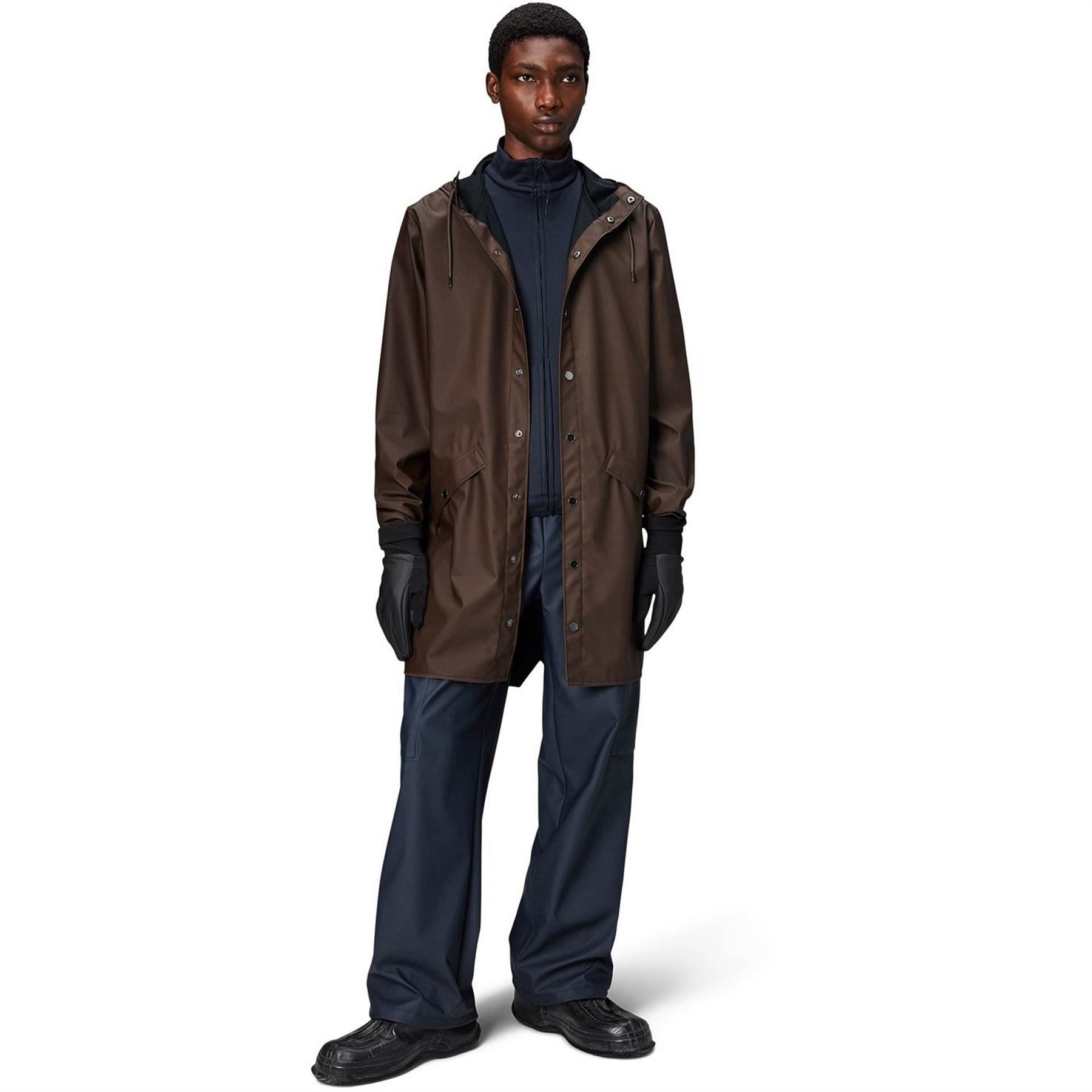 Rains Adults Waterproof Hooded Long Sleeve Rain Anorak