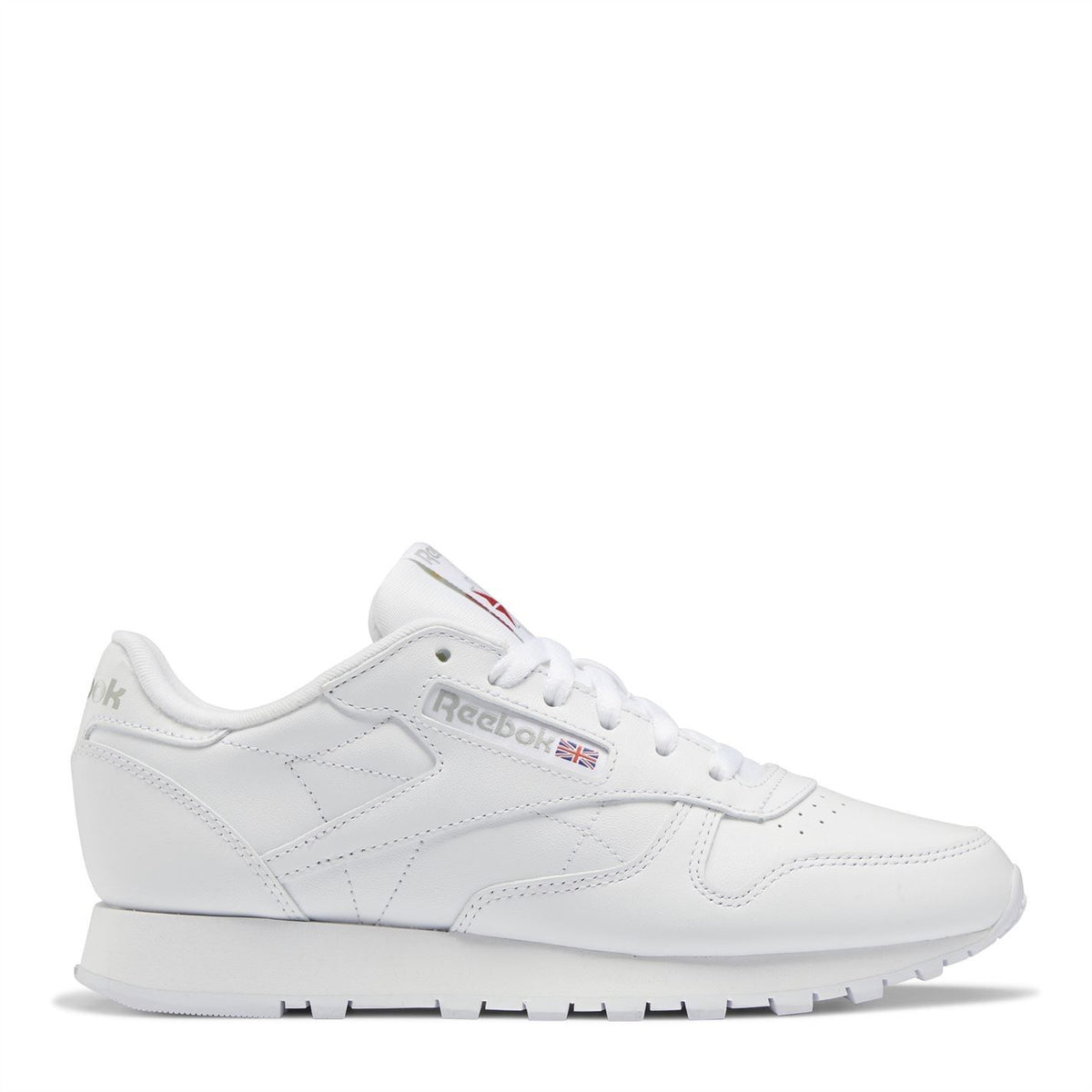 Reebok Classic Leather Lace-Up Trainers with Perforated Detailing