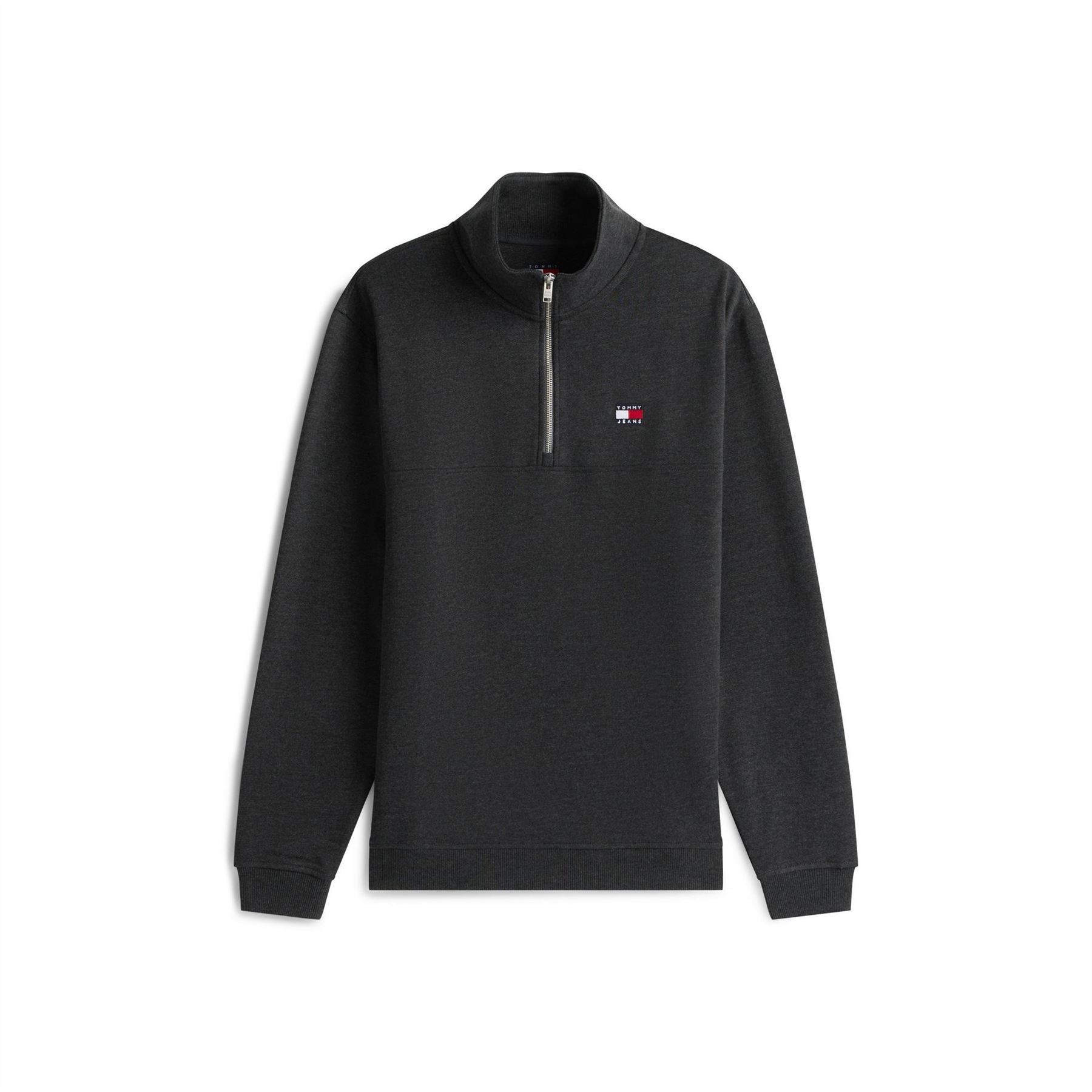 Tommy Jeans Lacoste Lettering Zip Neck Long Sleeve Sweatshirt