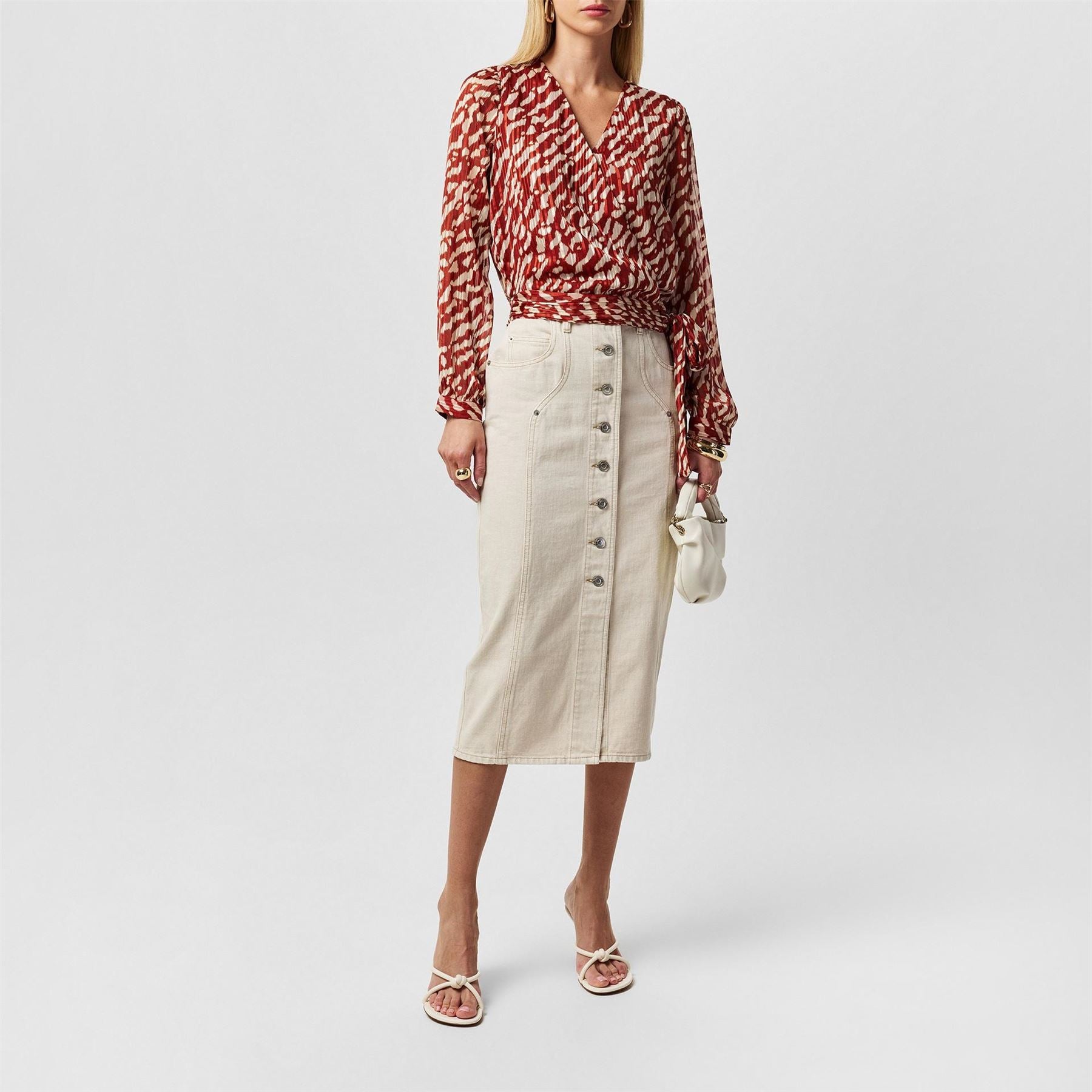 Vero Moda Rie Wrap Long Sleeve Blouse