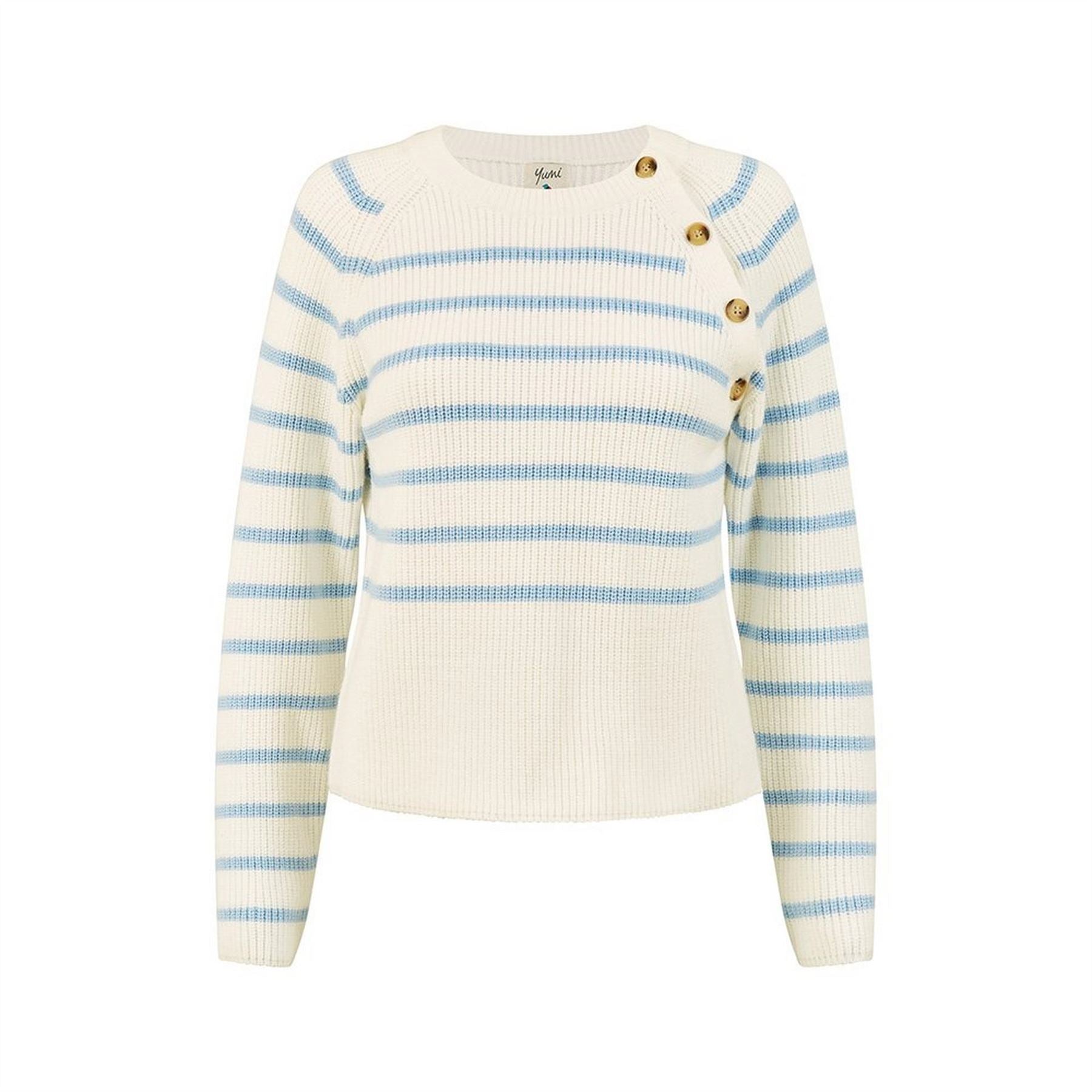Yumi And White Stripe Jumper