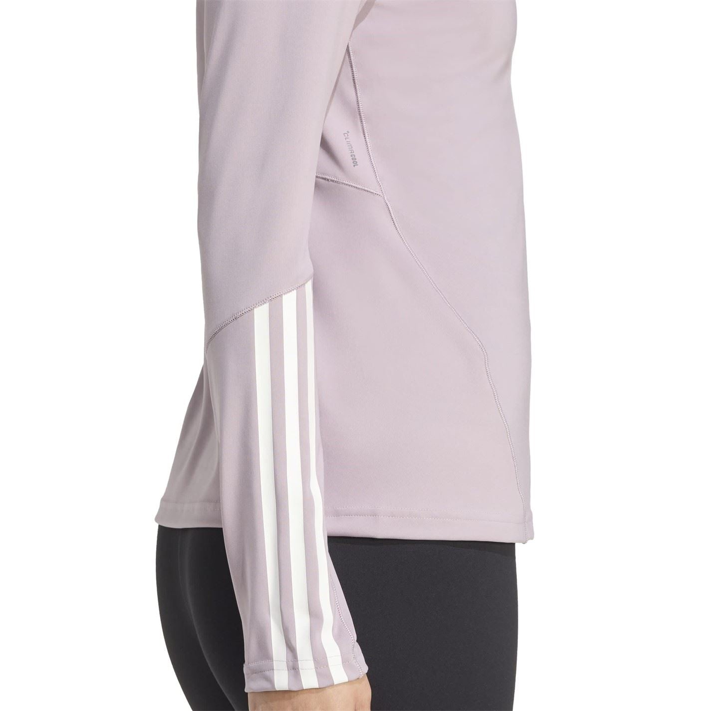 adidas Hyperglam Zip Neck Long Sleeve Gym Top