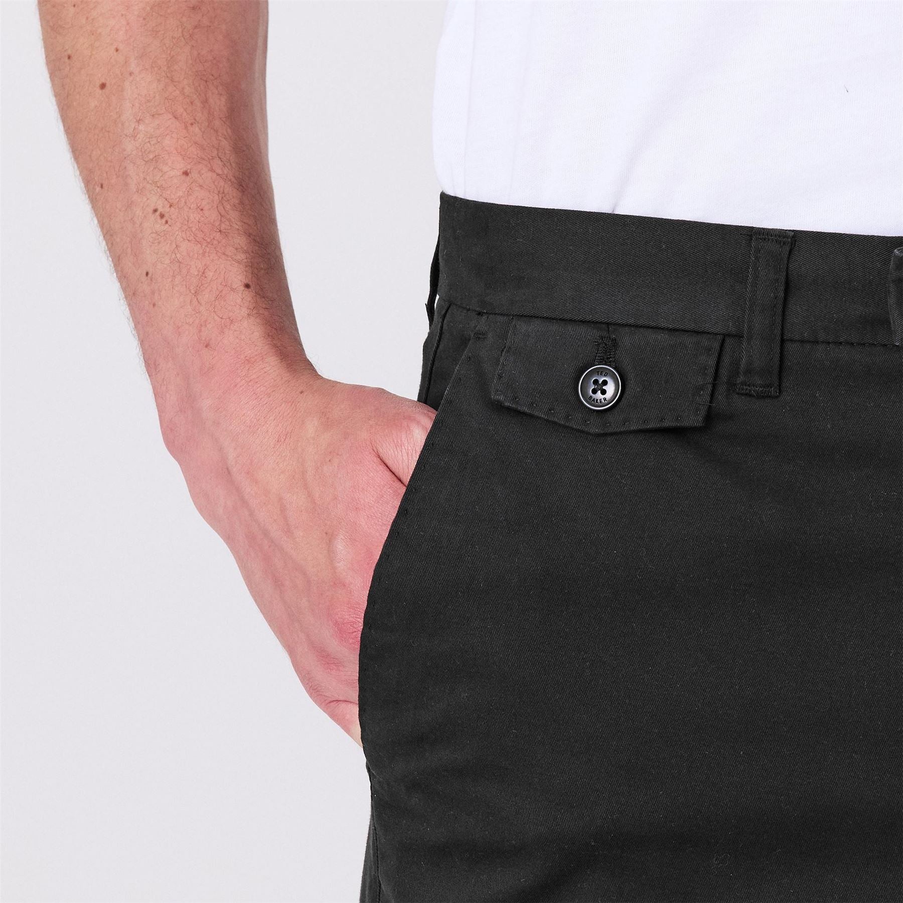 Ted Baker Solid Patterned Chino Shorts