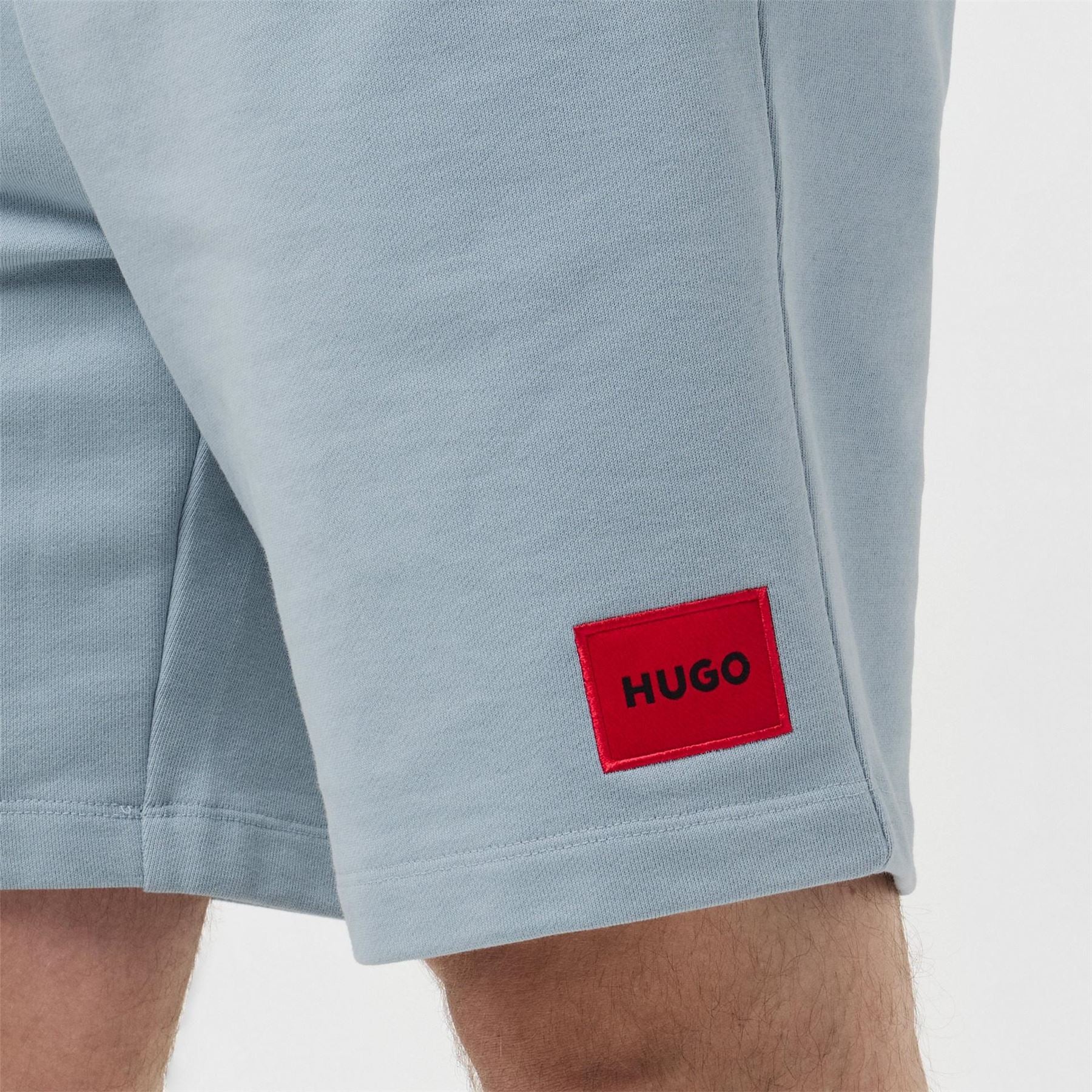 Hugo HUGO Jogger Fleece Shorts with Logo Detail   Soft Cotton Blend Jersey