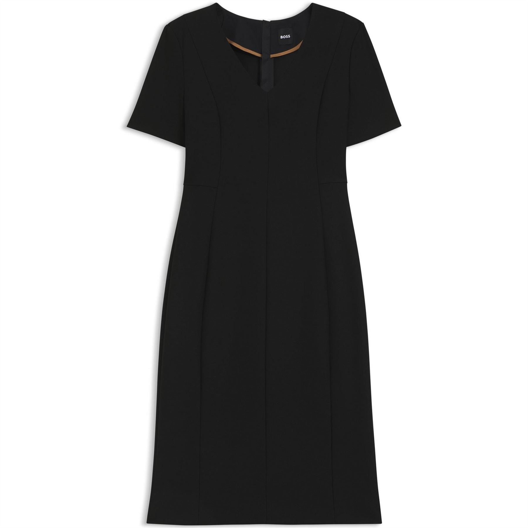Boss Damaisa V-Neck Short Sleeve Knee Length Dress