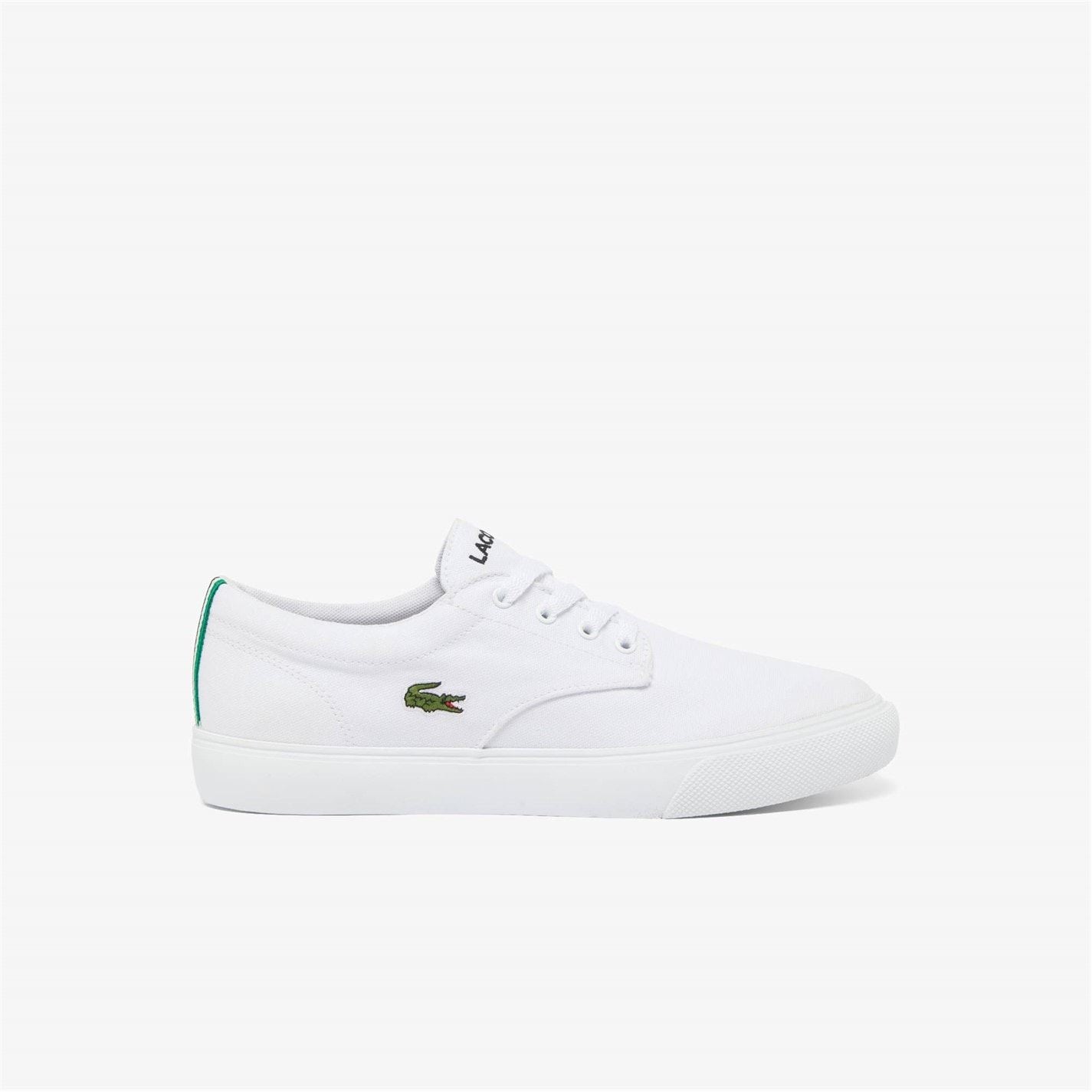 Lacoste Canvas Low Top Crocodile Print Trainers