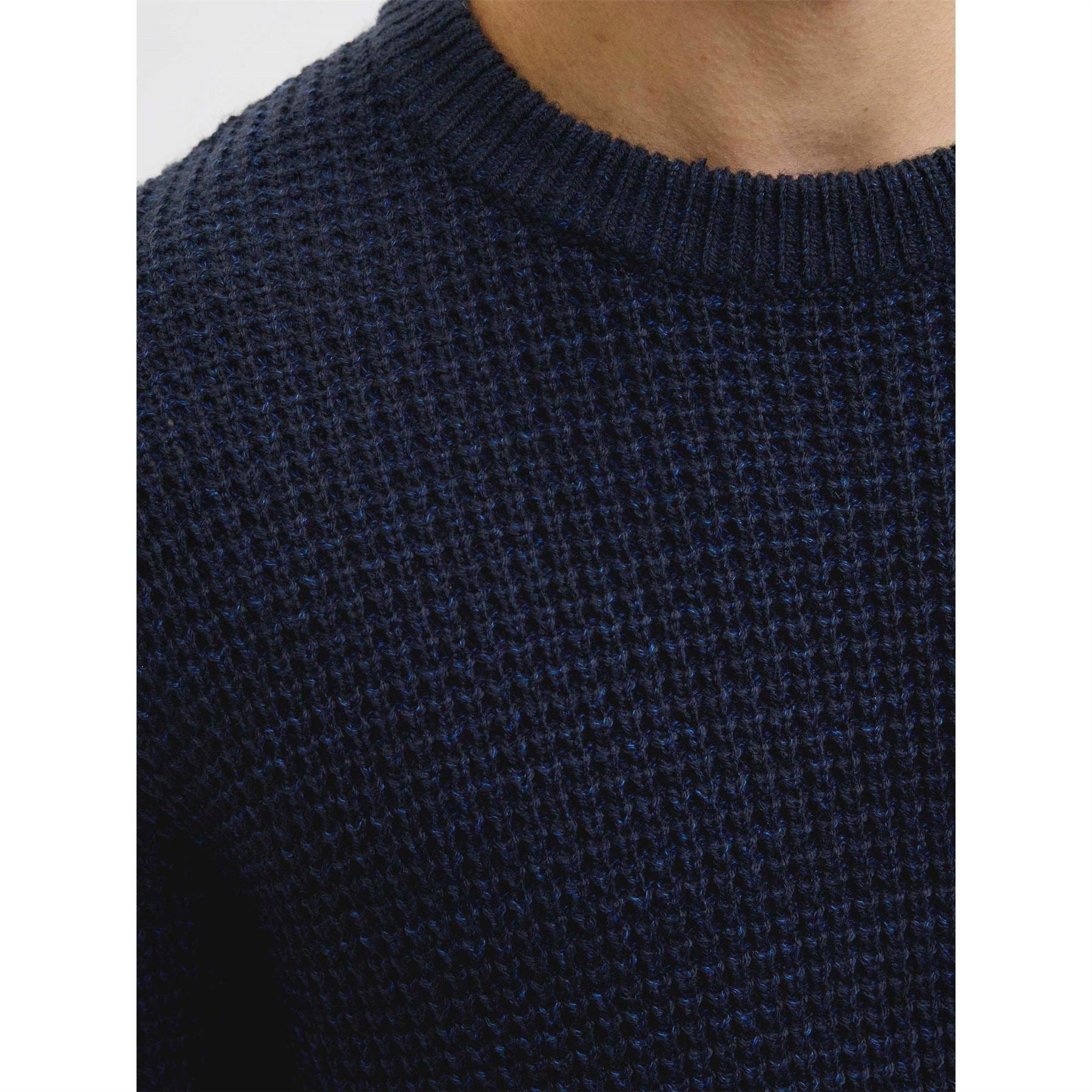 Jack and Jones Crew Neck Ribbed Collar Long Sleeve Sweater