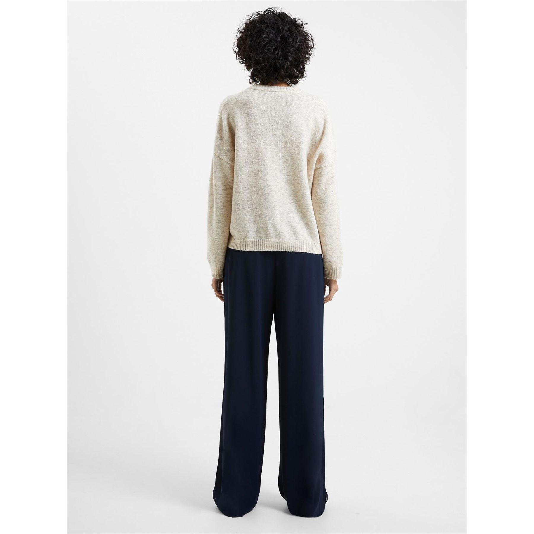 French Connection Crew Neck Relaxed Fit Long Sleeve Sweater
