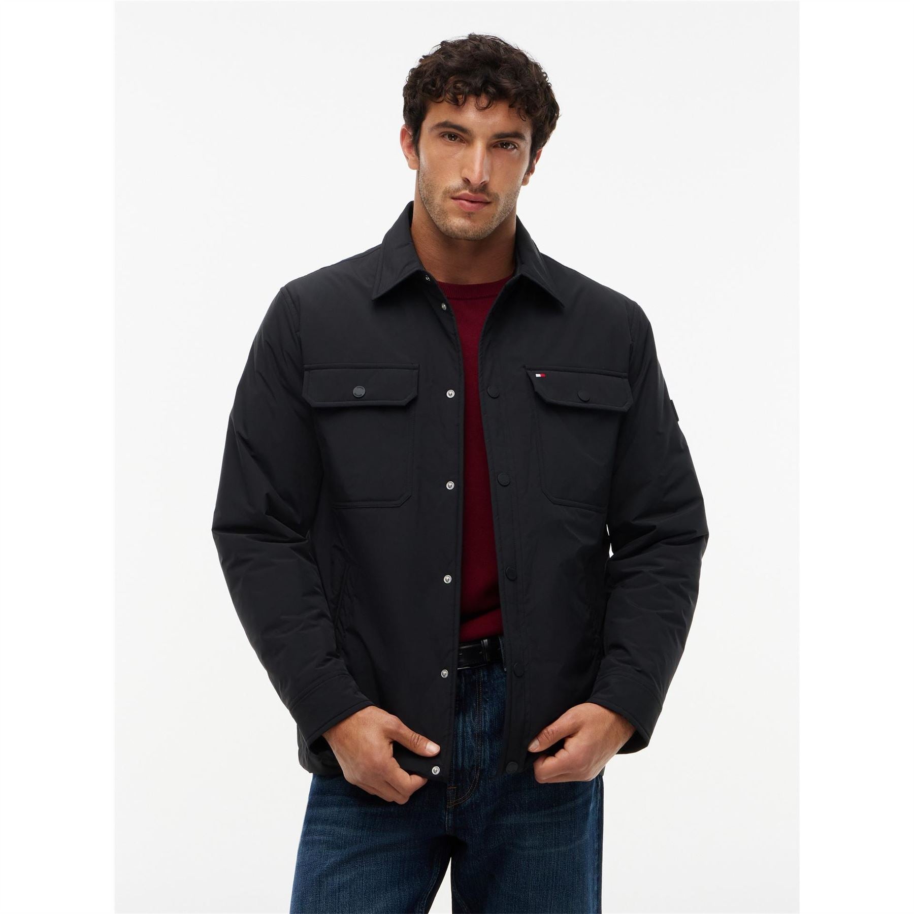 Tommy Hilfiger Packable Lightweight Long Sleeve Overshirt