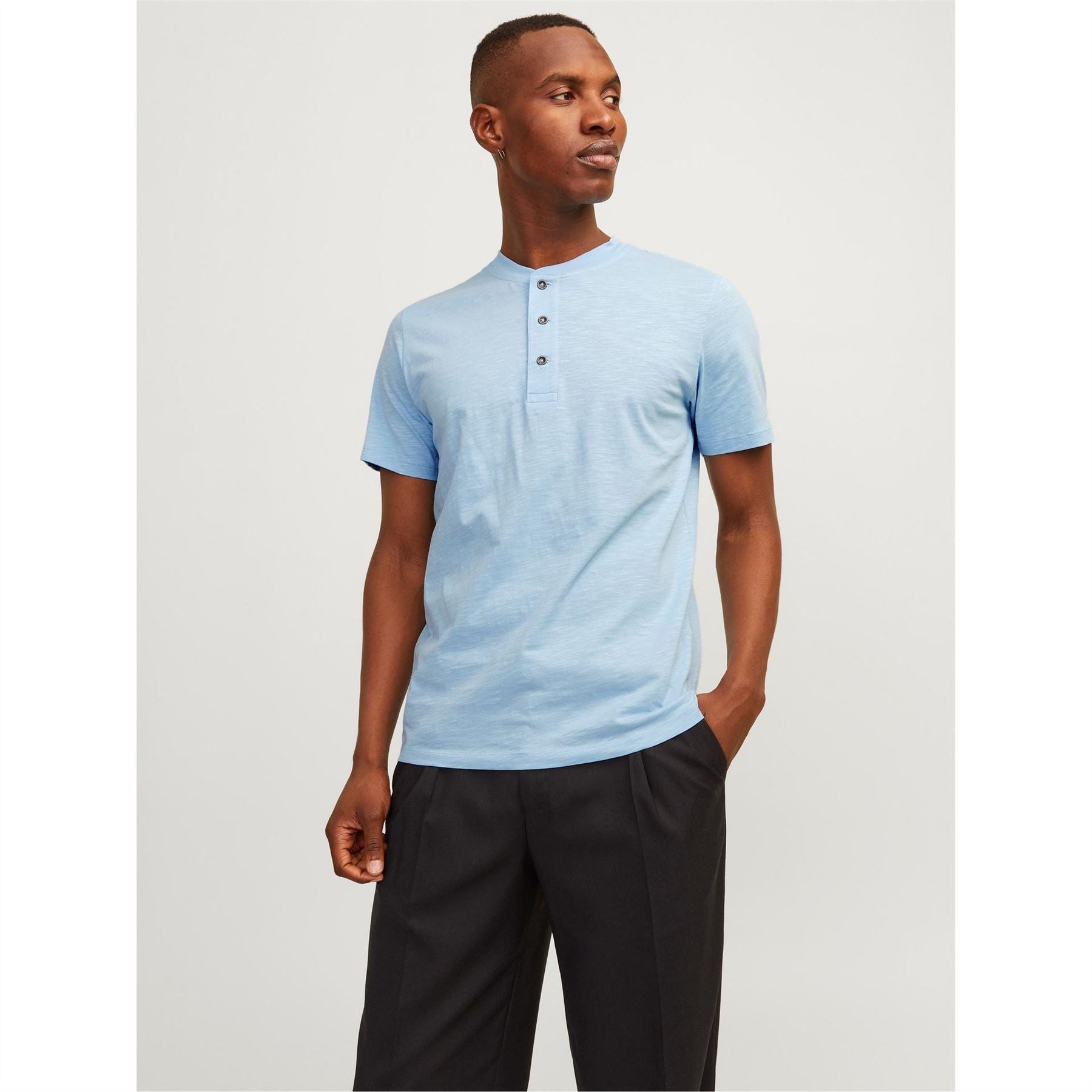 Jack and Jones Henley Regular Fit Short Sleeve Shirt
