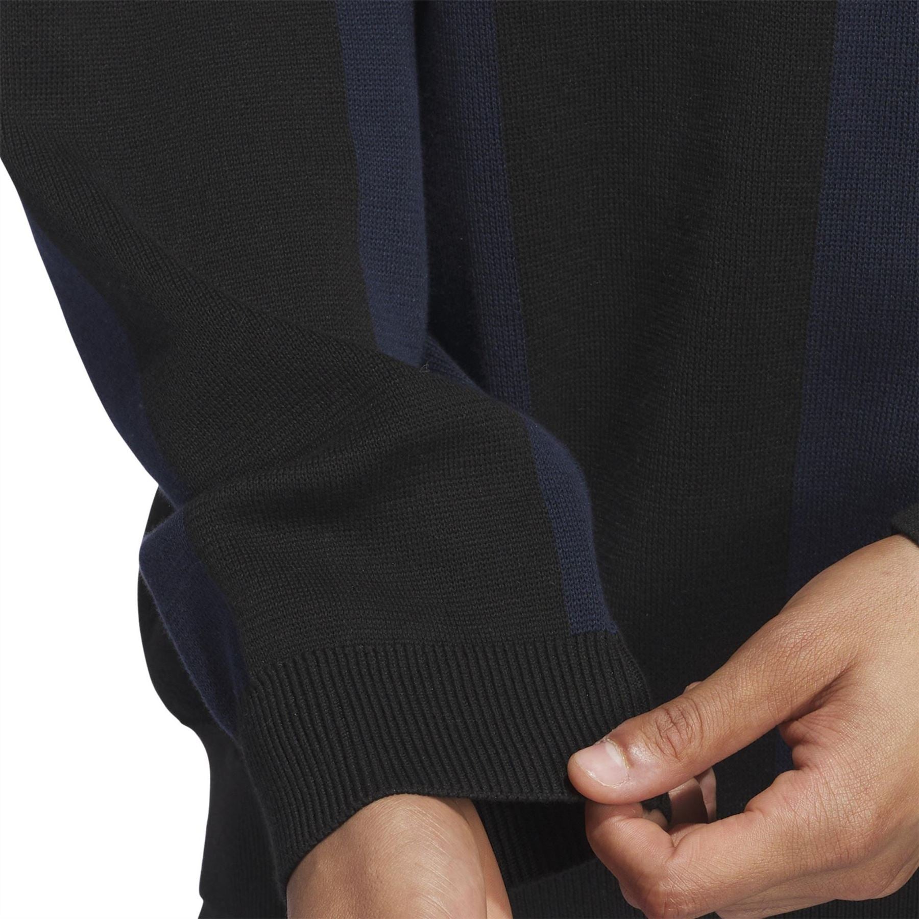 adidas Embroidered V-Neck Long Sleeve Sweater