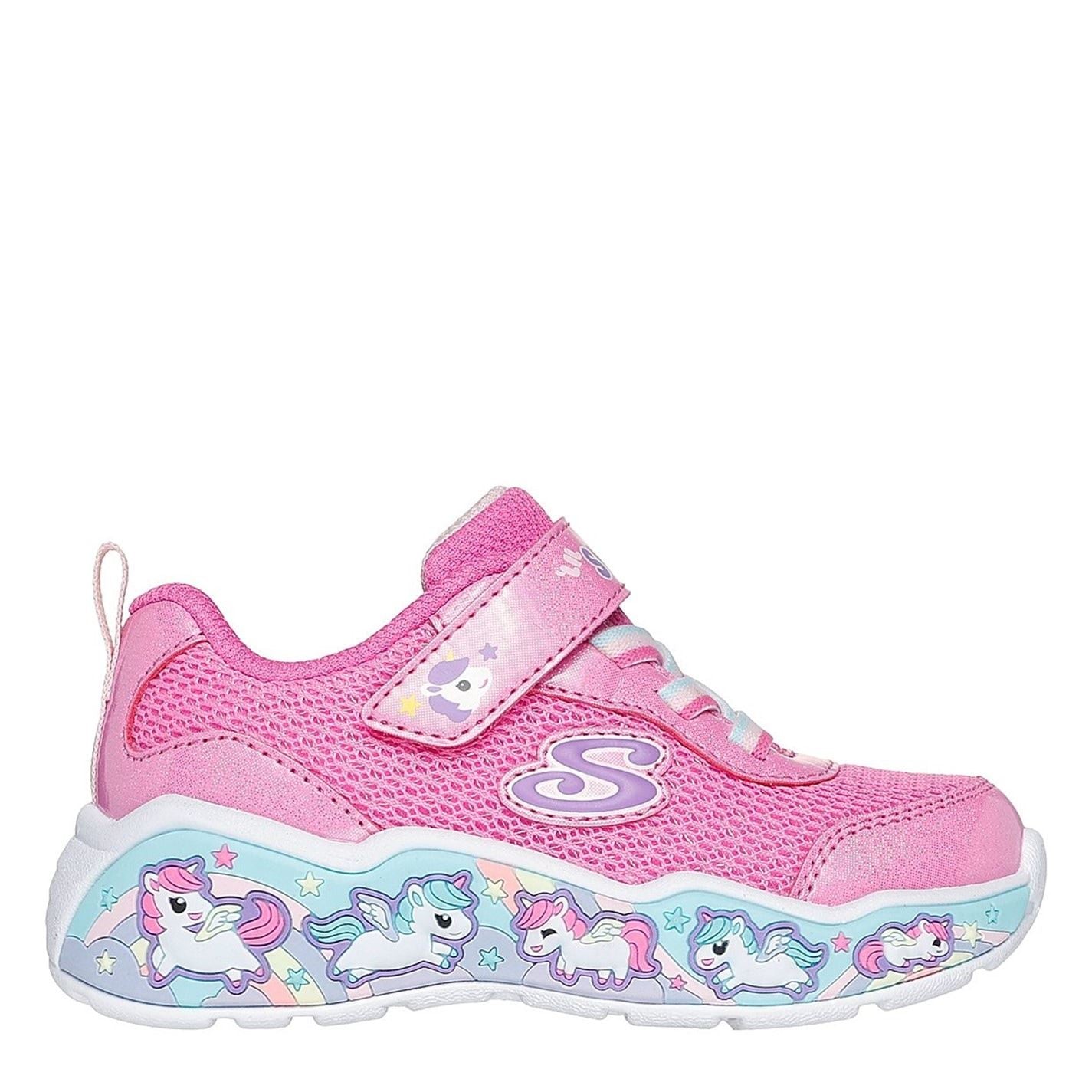 Skechers Gore  And  Strap Thematic Wrap Sneaker Runners Girls