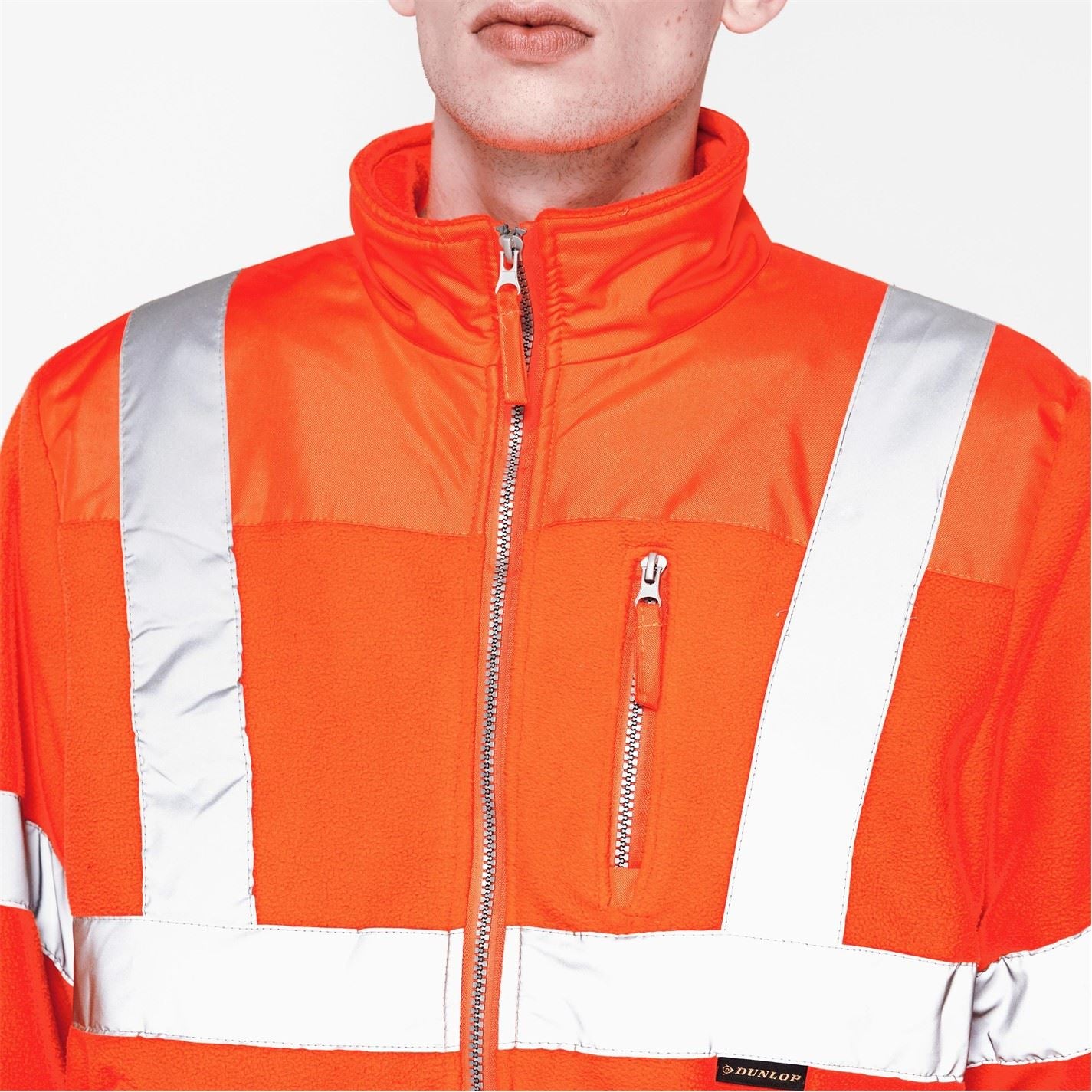 Dunlop  Hi Vis Reflective Fleece Long Sleeve Jacket