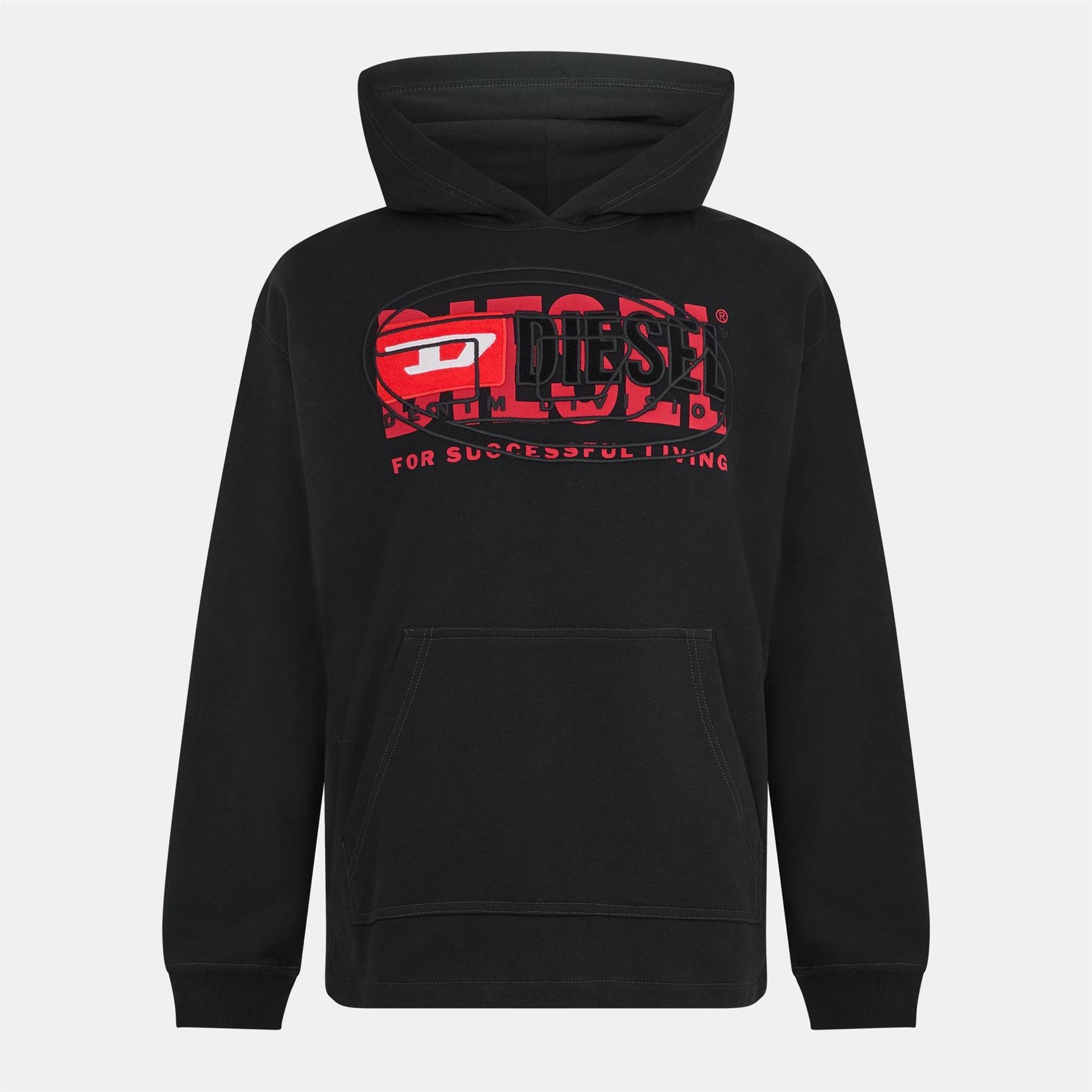 Diesel Hooded Relaxed Fit Lettering Sweatshirt
