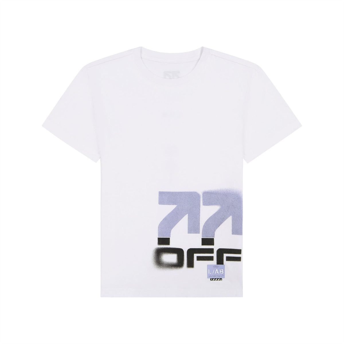 L AB Off White Large Logo T-Shirt
