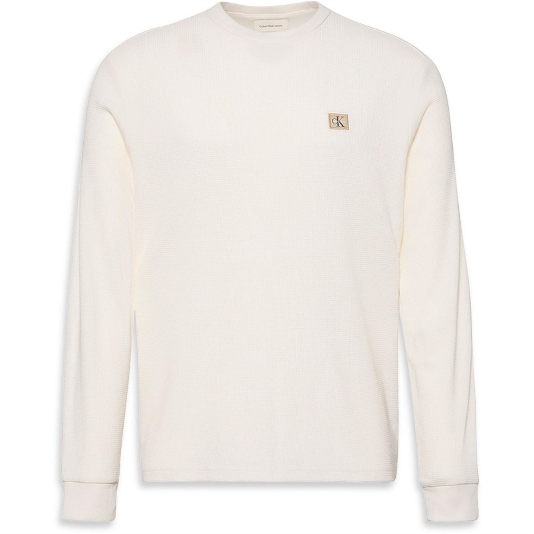 Calvin Klein Jeans Waffle Long Sleeve Crew Neck T-Shirt