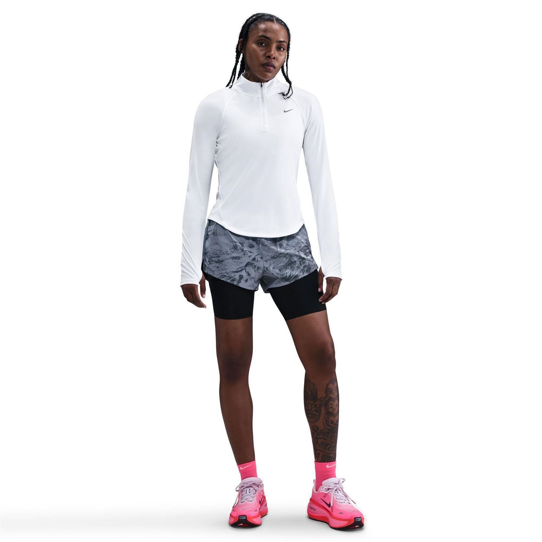 Nike Womens Pacer Long Sleeve 1 2 Zip Running Top