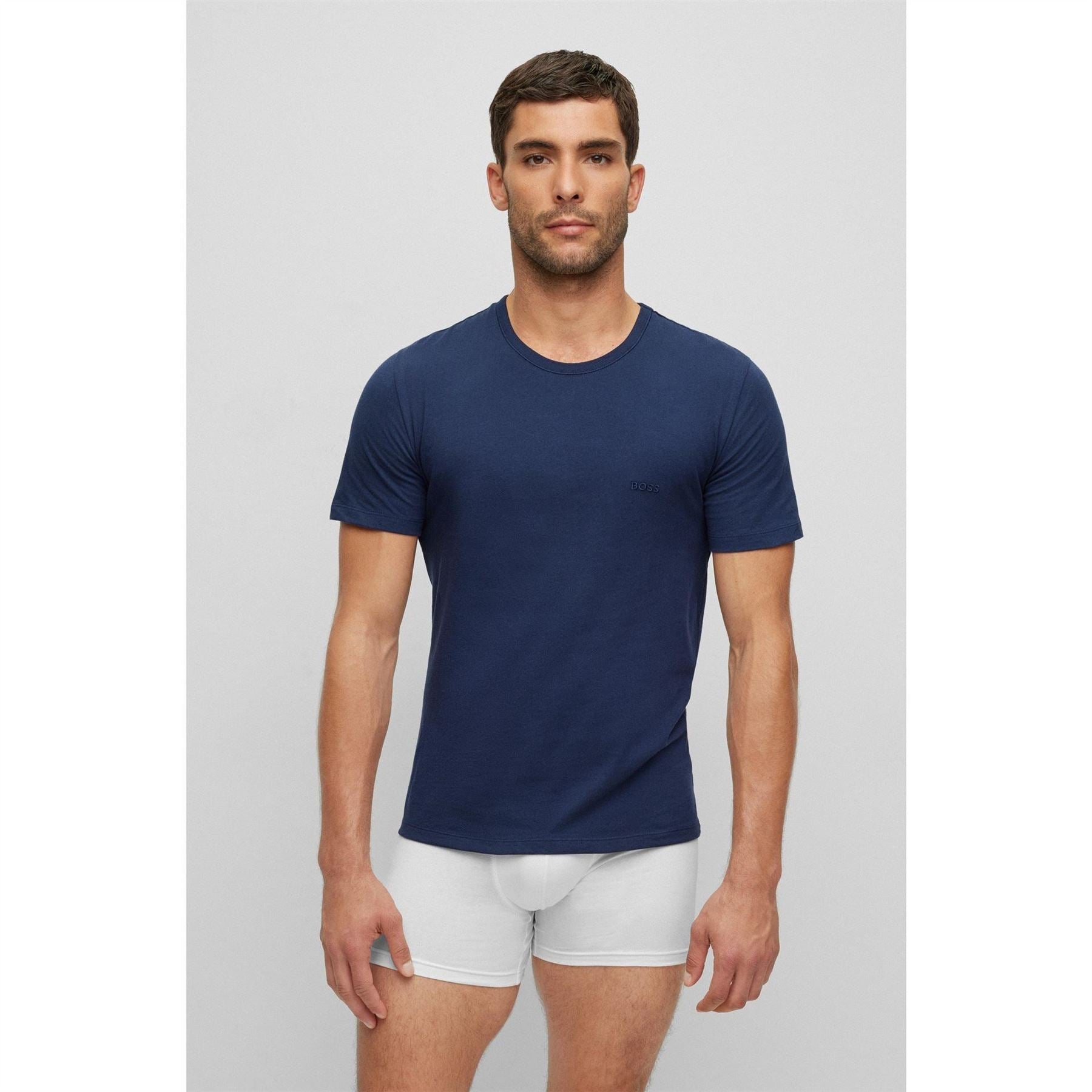 Boss BOSS Bodywear 3 Pack Premium Cotton T Shirts   Crew Neck