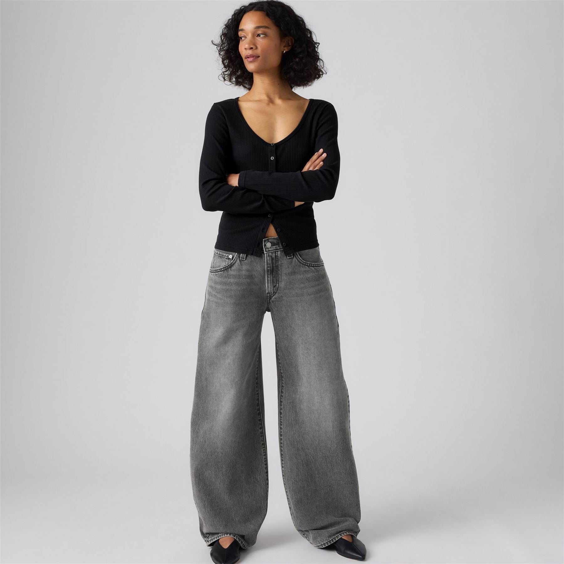 Levis Middy Balloon Cotton Wide Leg Jeans