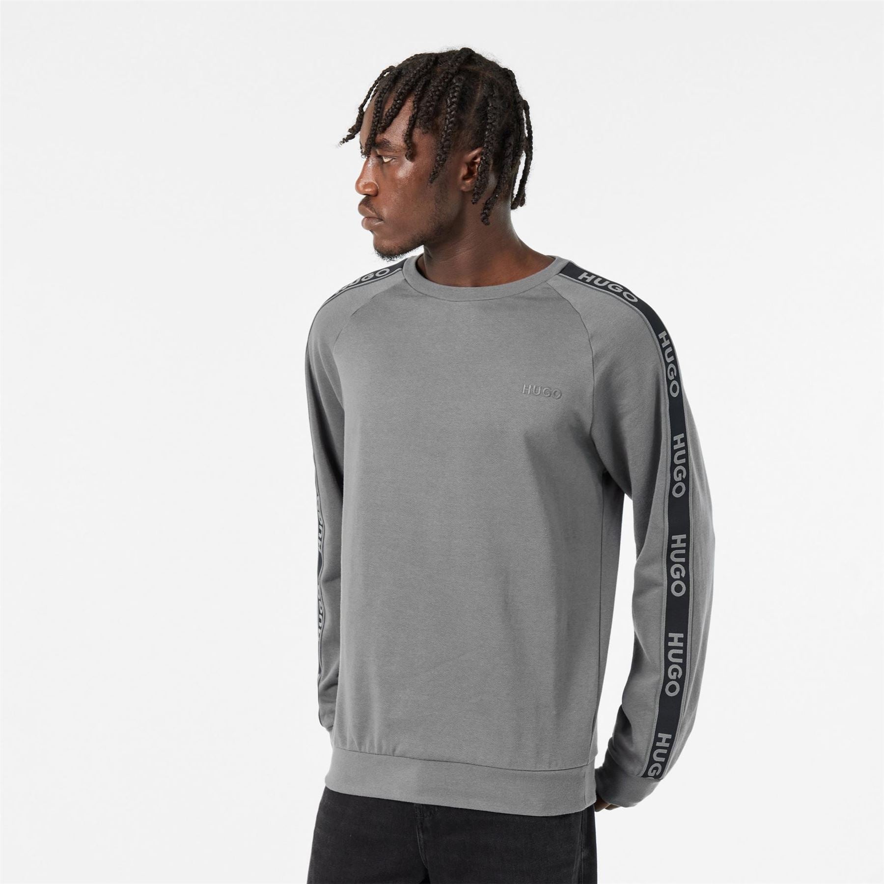 Hugo Liam Crew Neck Raglan Long Sleeve Sweatshirt