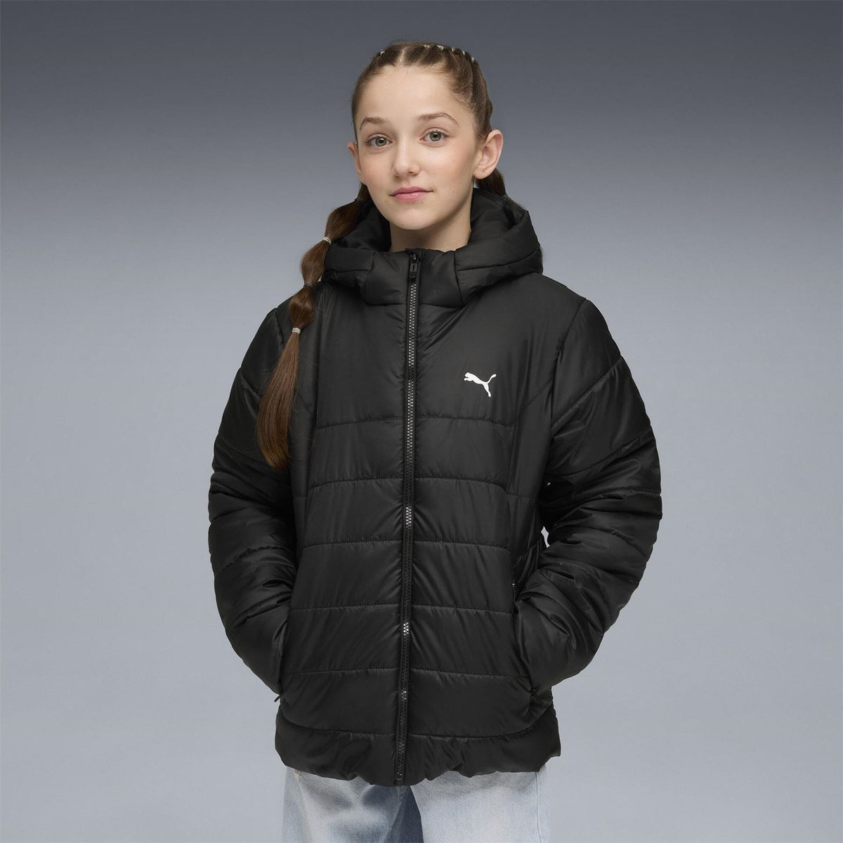 Puma PUMA Essentials Hooded Water Repellent Full Zip Padded Puffer Jacket