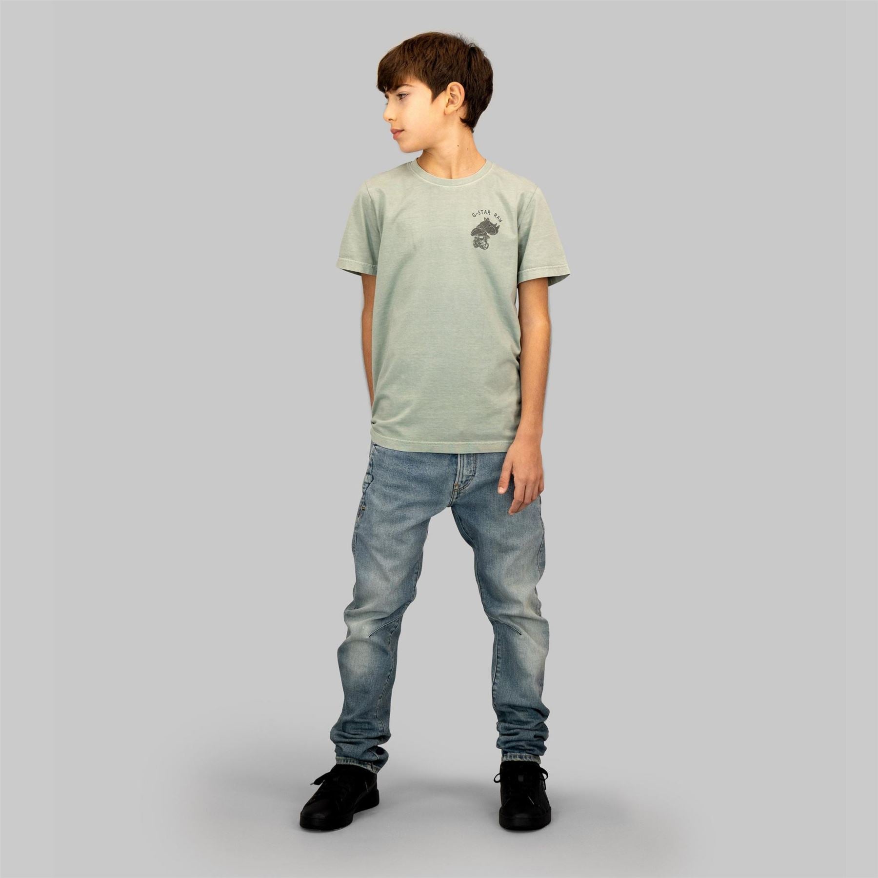 G Star Logo Print Regular Fit Crew Neck T-Shirt