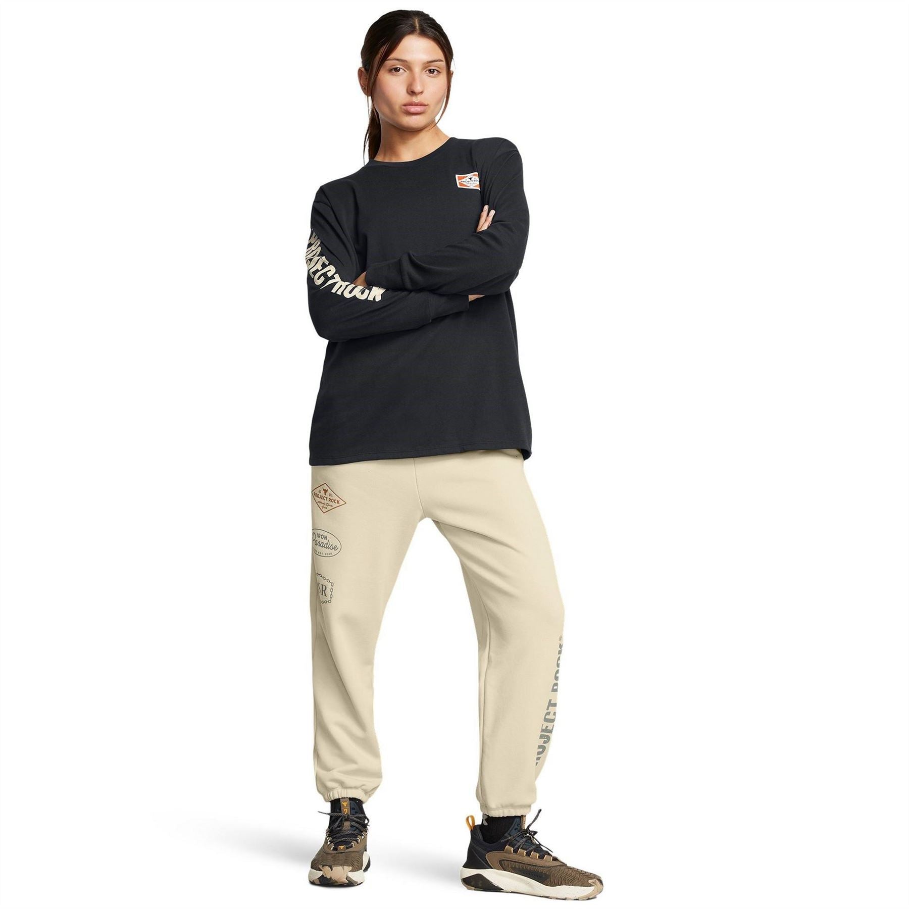 Under Armour Project Rock Lettering Graphic Joggers
