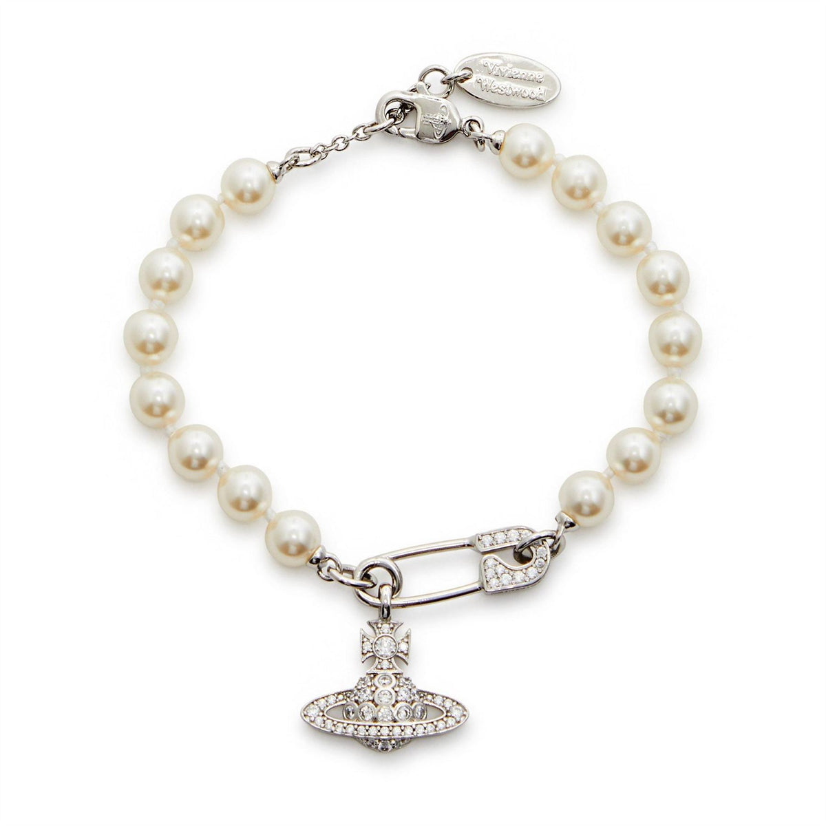 Vivienne Westwood Pearl Safety Pin Brclt
