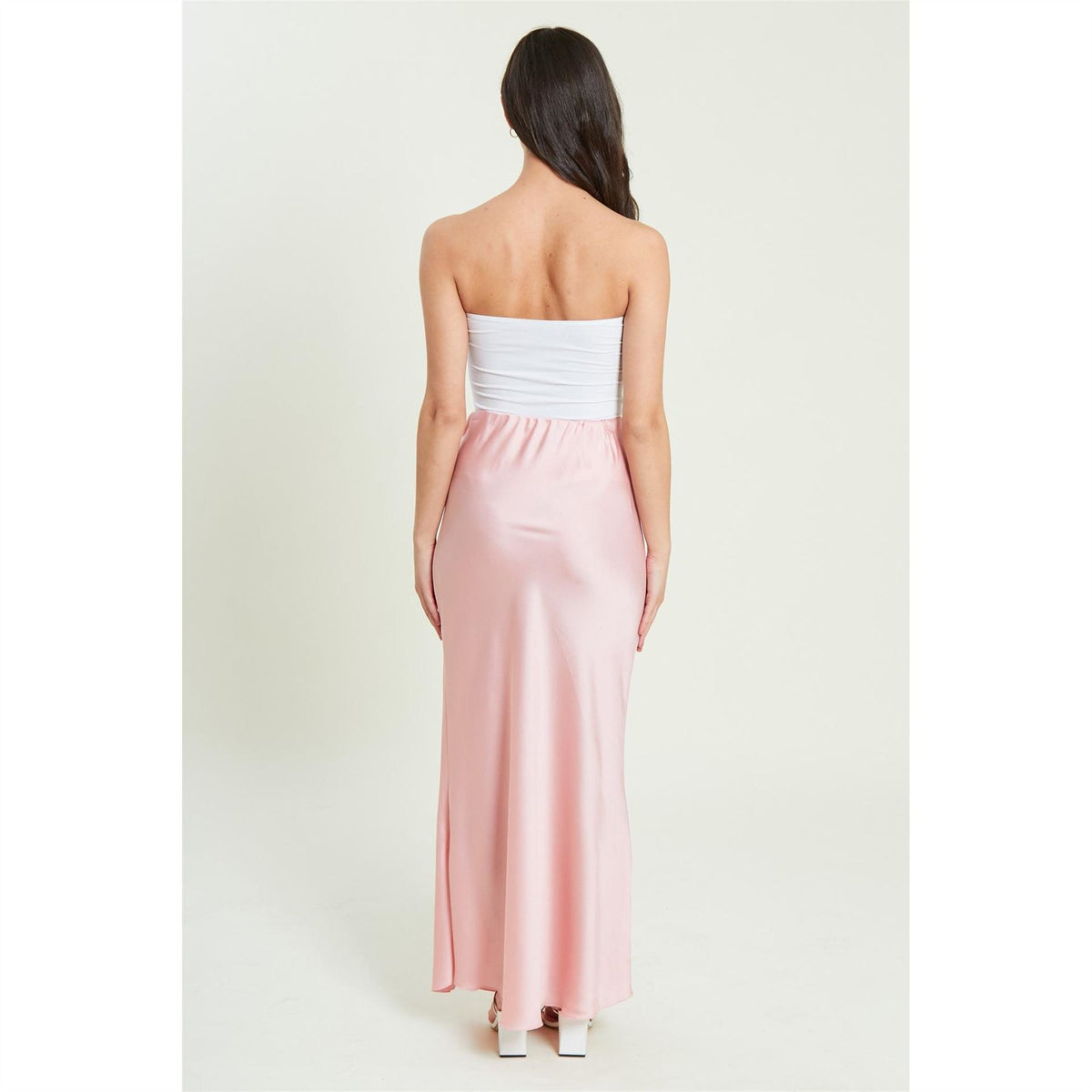 Be You Satin Midi Trumpet Skirt
