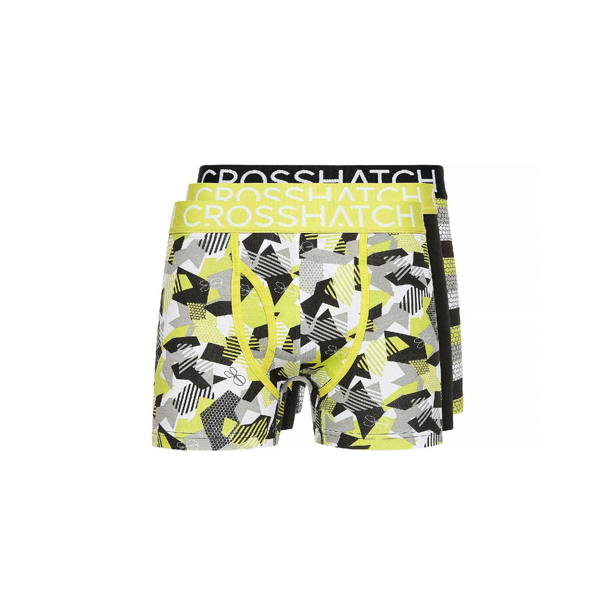 Crosshatch Crystaline Geometric Patterned Boxer Brief