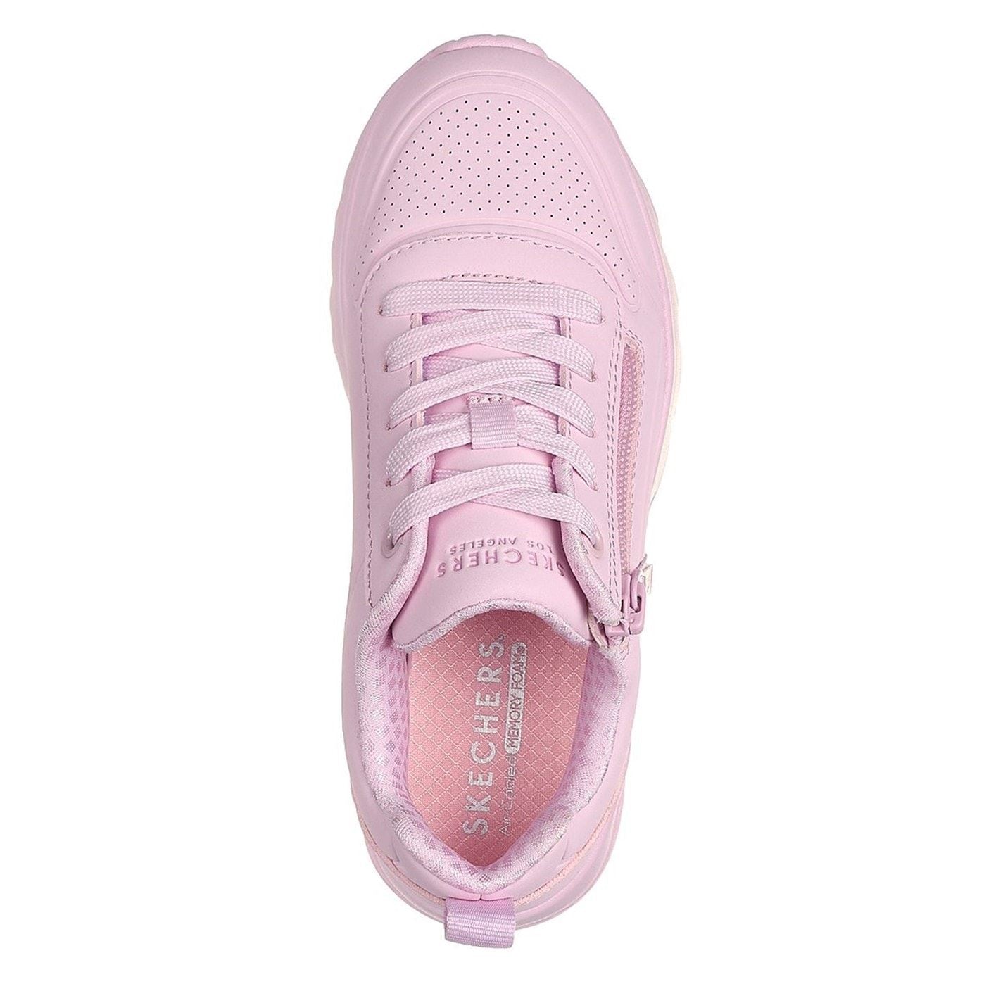 Skechers Monochromatic Lace Up Sneaker W Qua Low Top Trainers Girls