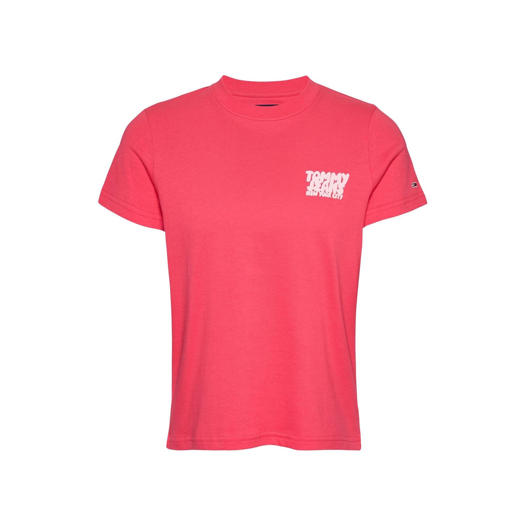 Tommy Jeans Regular Fit Lettering Crew Neck T-Shirt