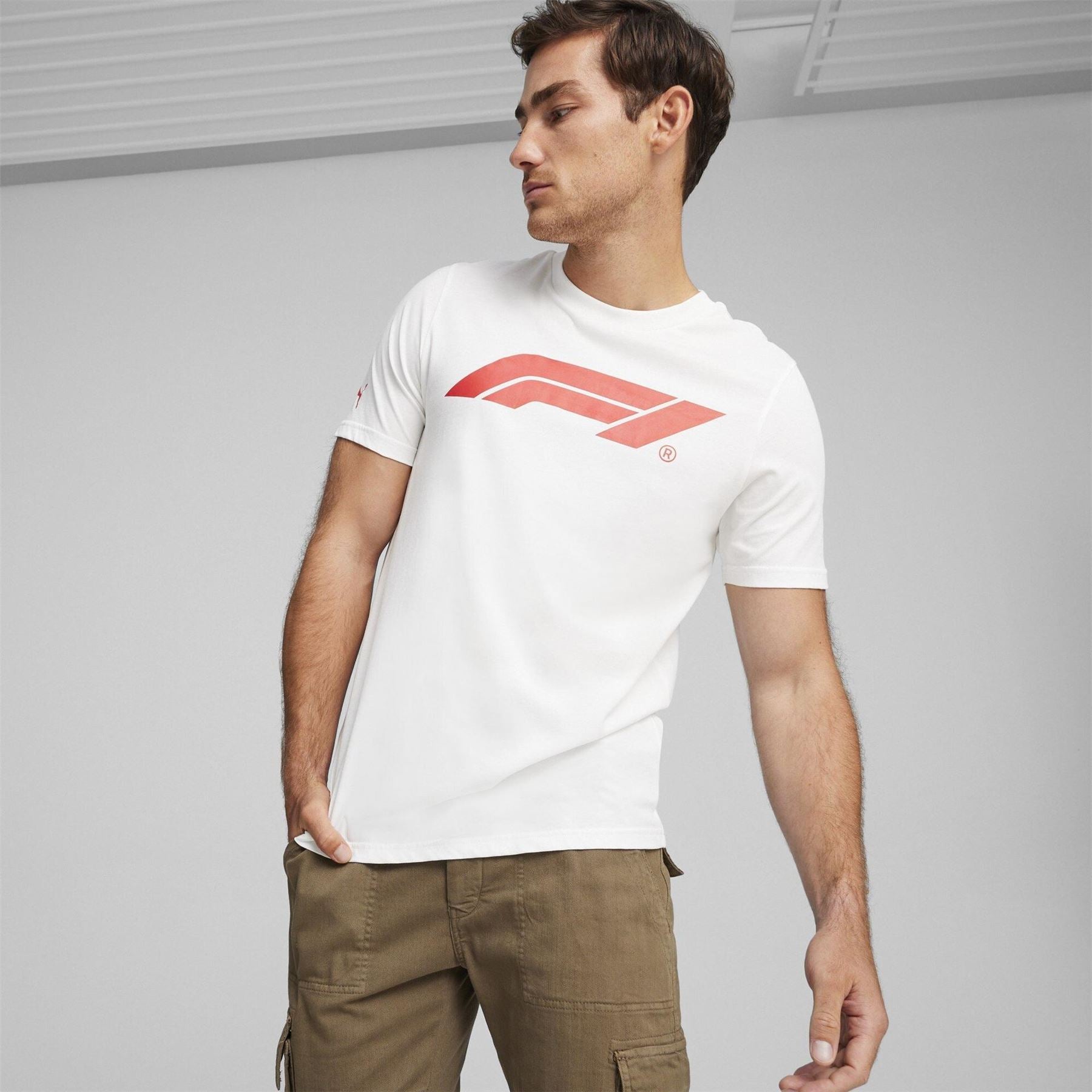 Puma Regular Fit Logo Print Crew Neck T-Shirt