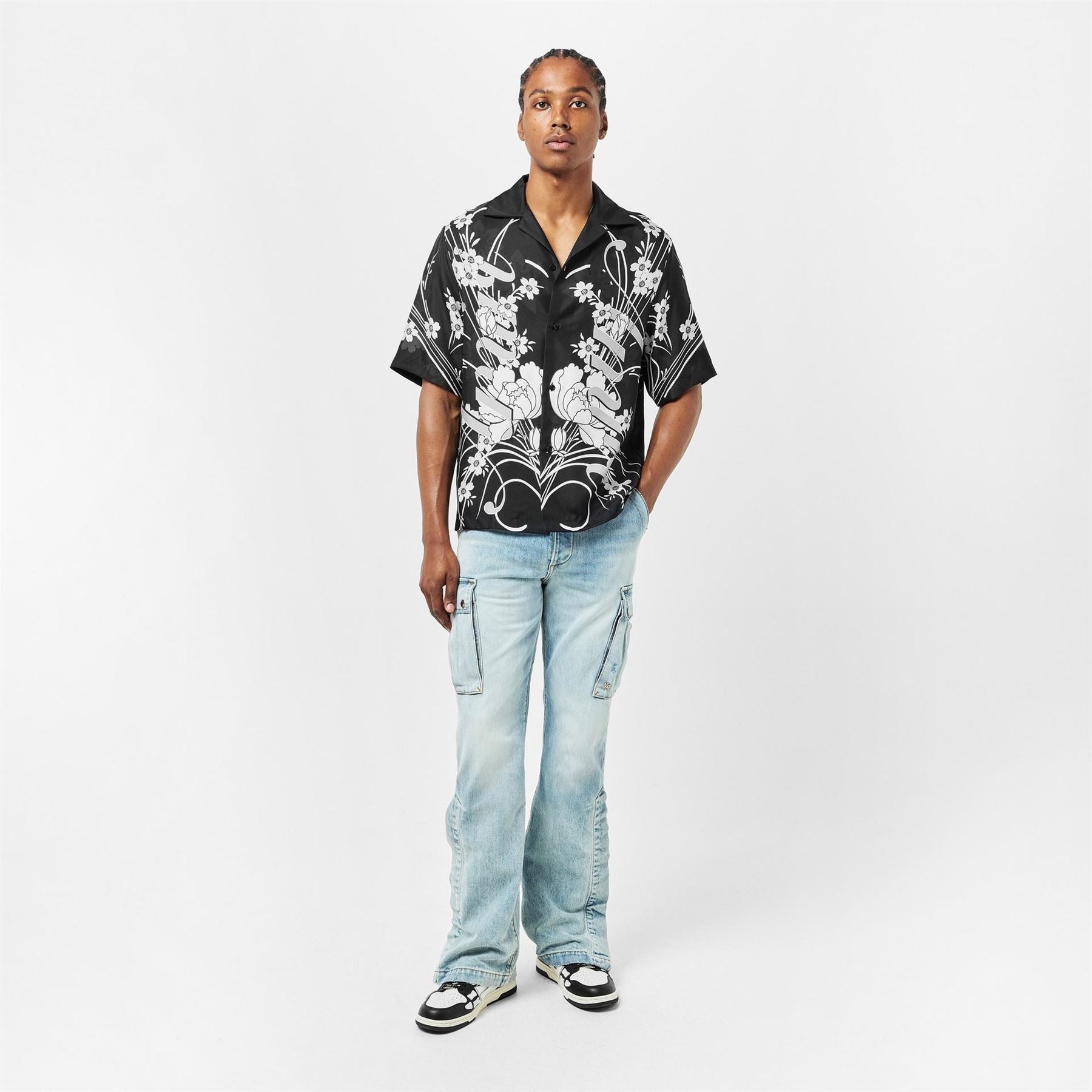 Amiri Floral Short Sleeve Bowling Shirt
