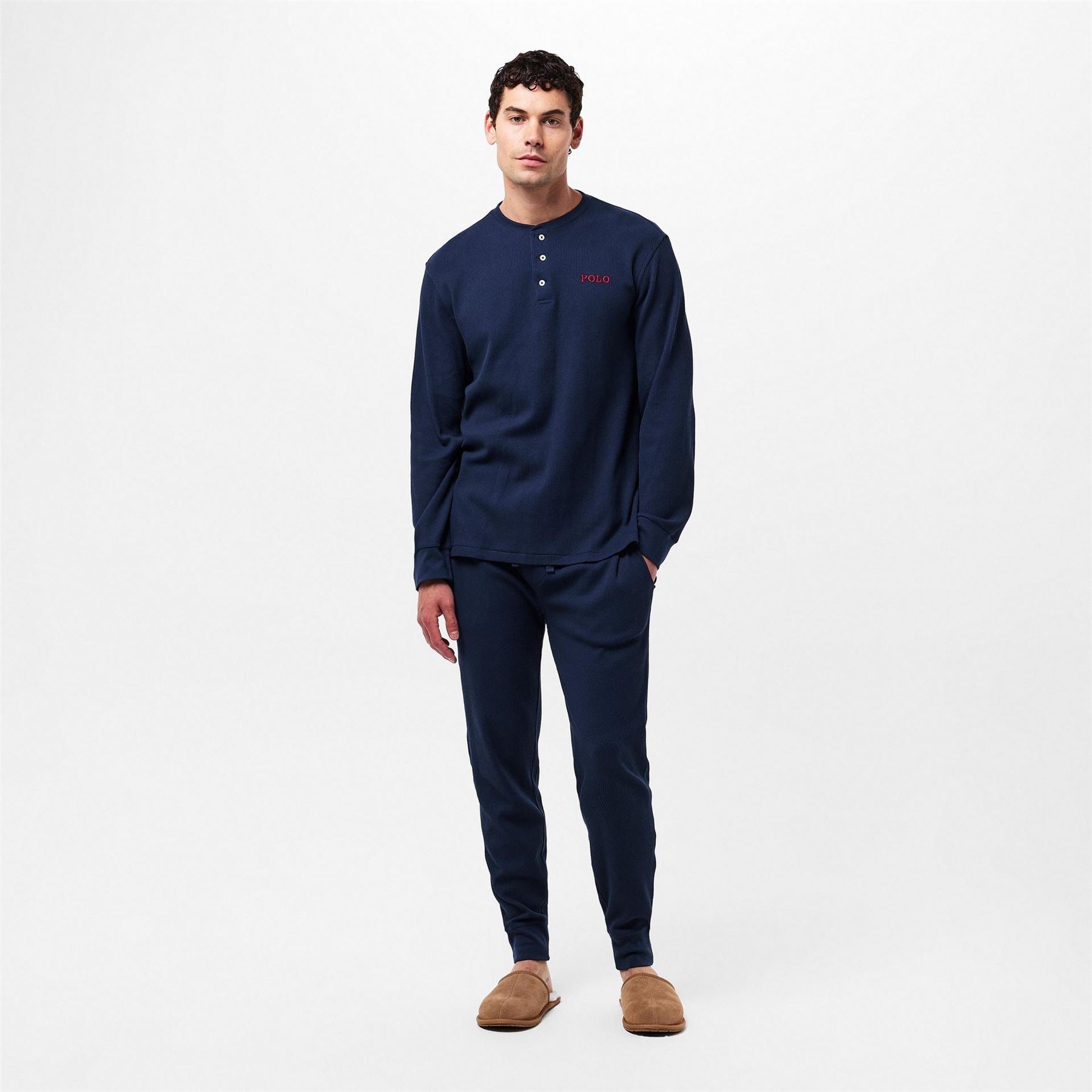 Polo Ralph Lauren Waffle Henley Long Sleeve T-Shirt